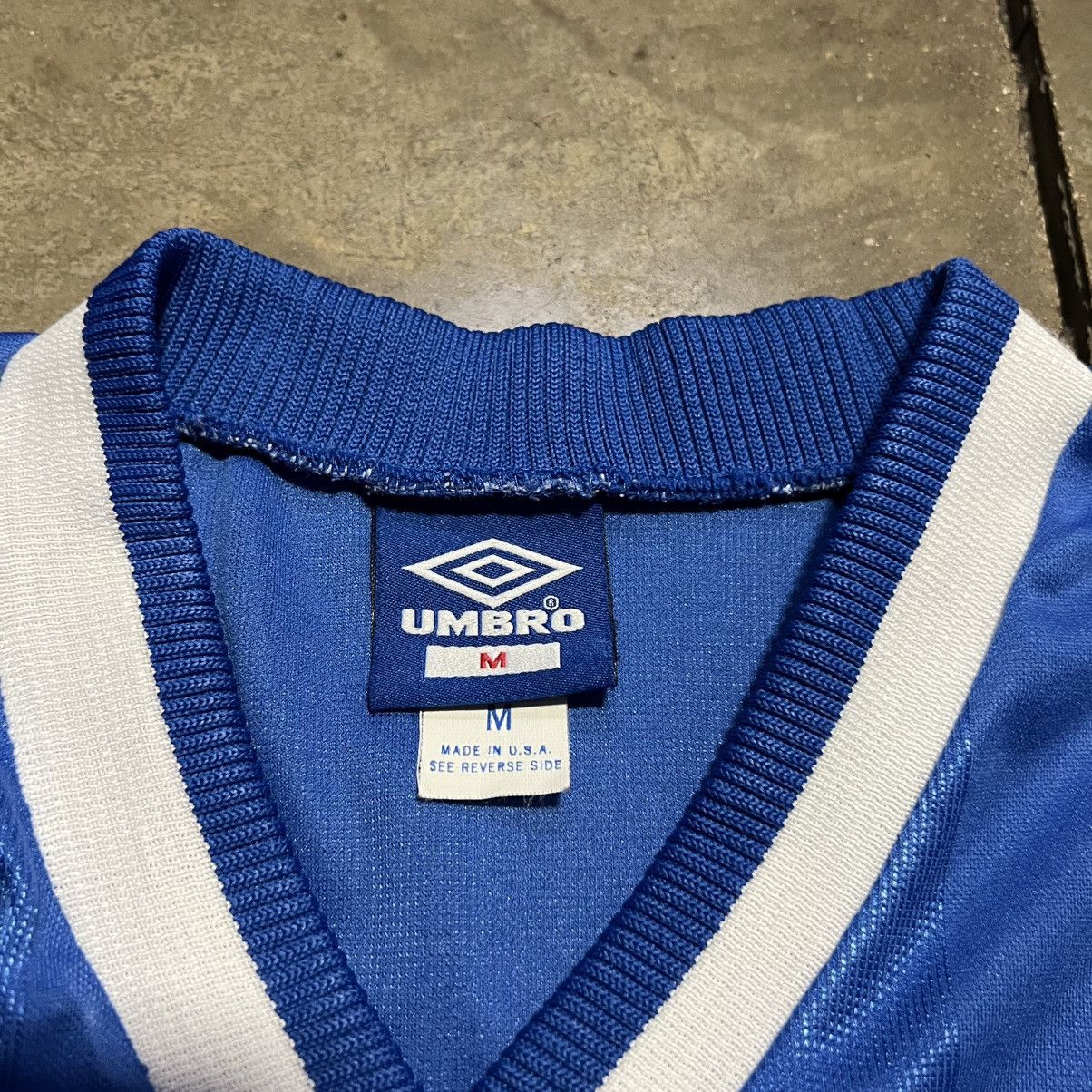 Umbro Vintage 90s Umbro Soccer Warm Up Jersey Practice USA Striped Size US M / EU 48-50 / 2 - 6 Thumbnail
