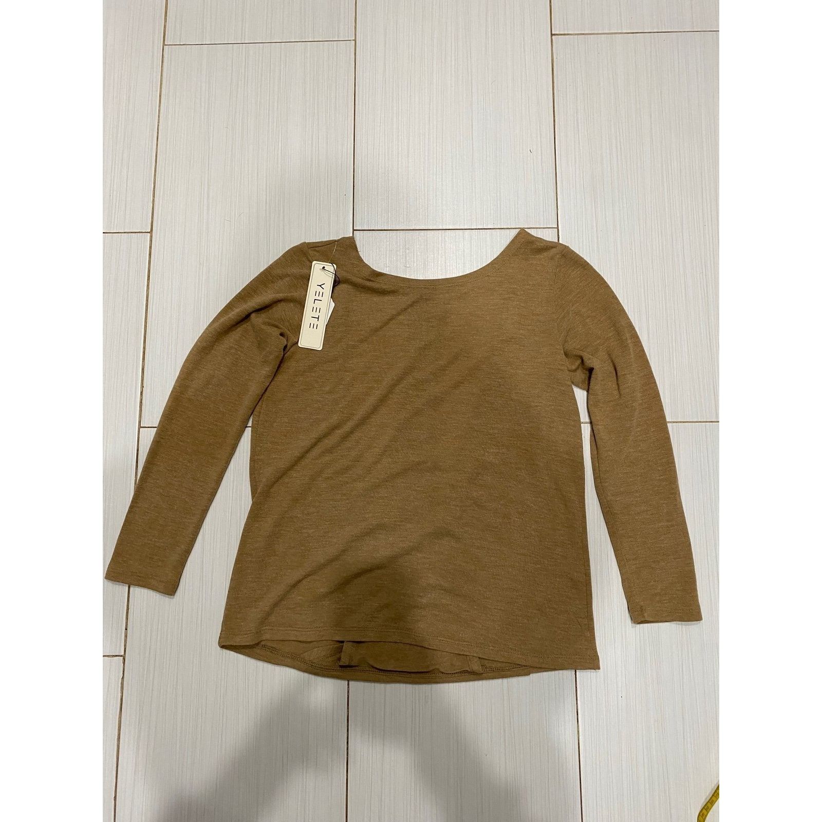 Other NWT Yelete Women's Sm Backless Sexy Long Sleeve Loose Blouse Size S / US 4 / IT 40 - 1 Thumbnail