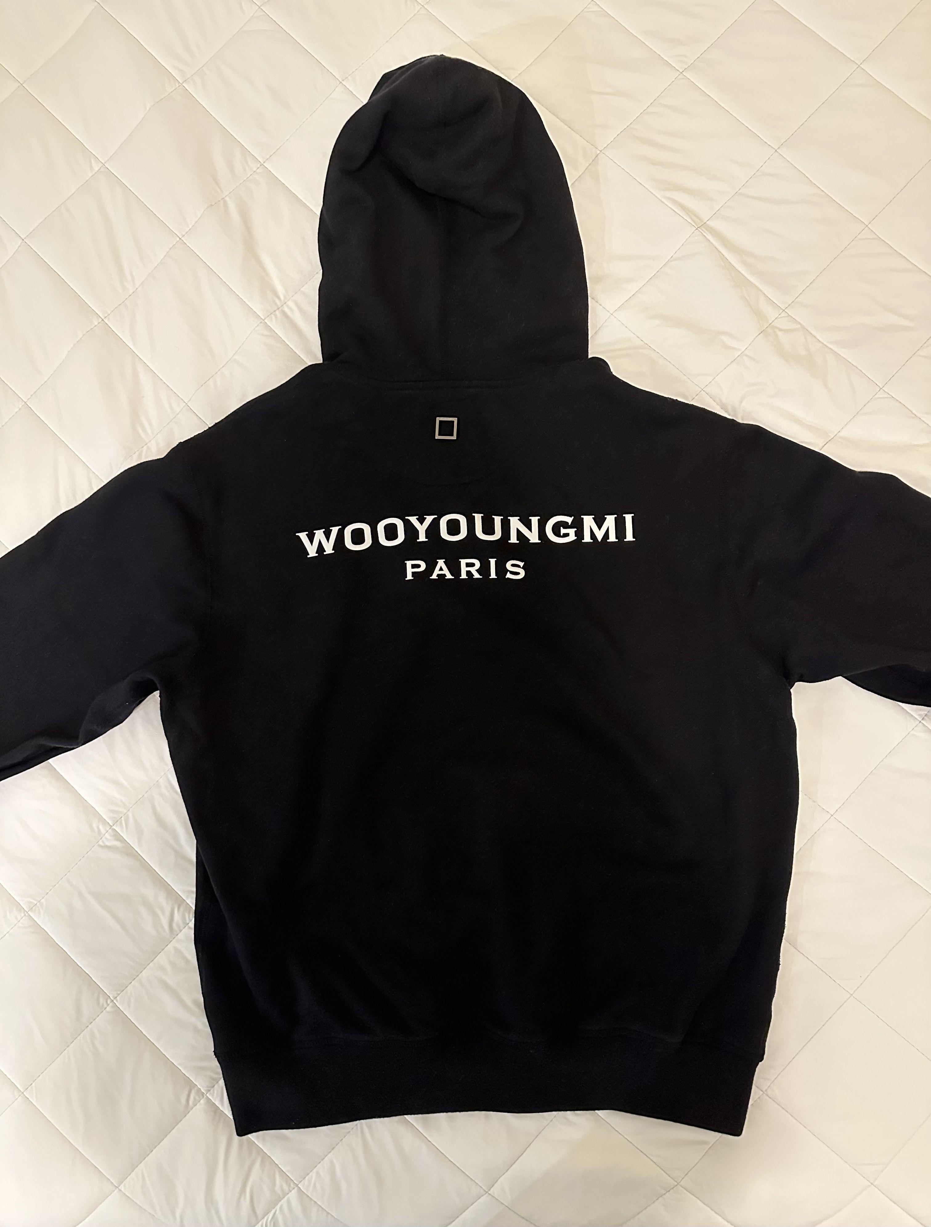 Wooyoungmi Wooyoungmi Paris Logo Hoodie - Black (Tagged XXS / KR 44) Size US XS / EU 42 / 0 - 5 Thumbnail