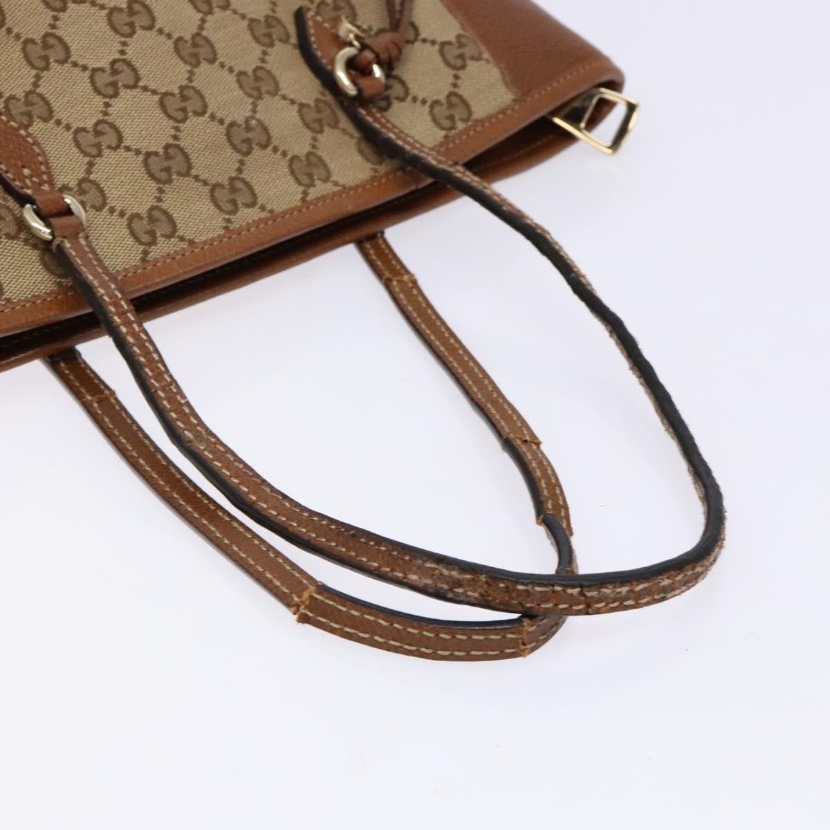 Gucci GUCCI GG Canvas Hand Bag Beige Gold Size ONE SIZE - 7 Thumbnail