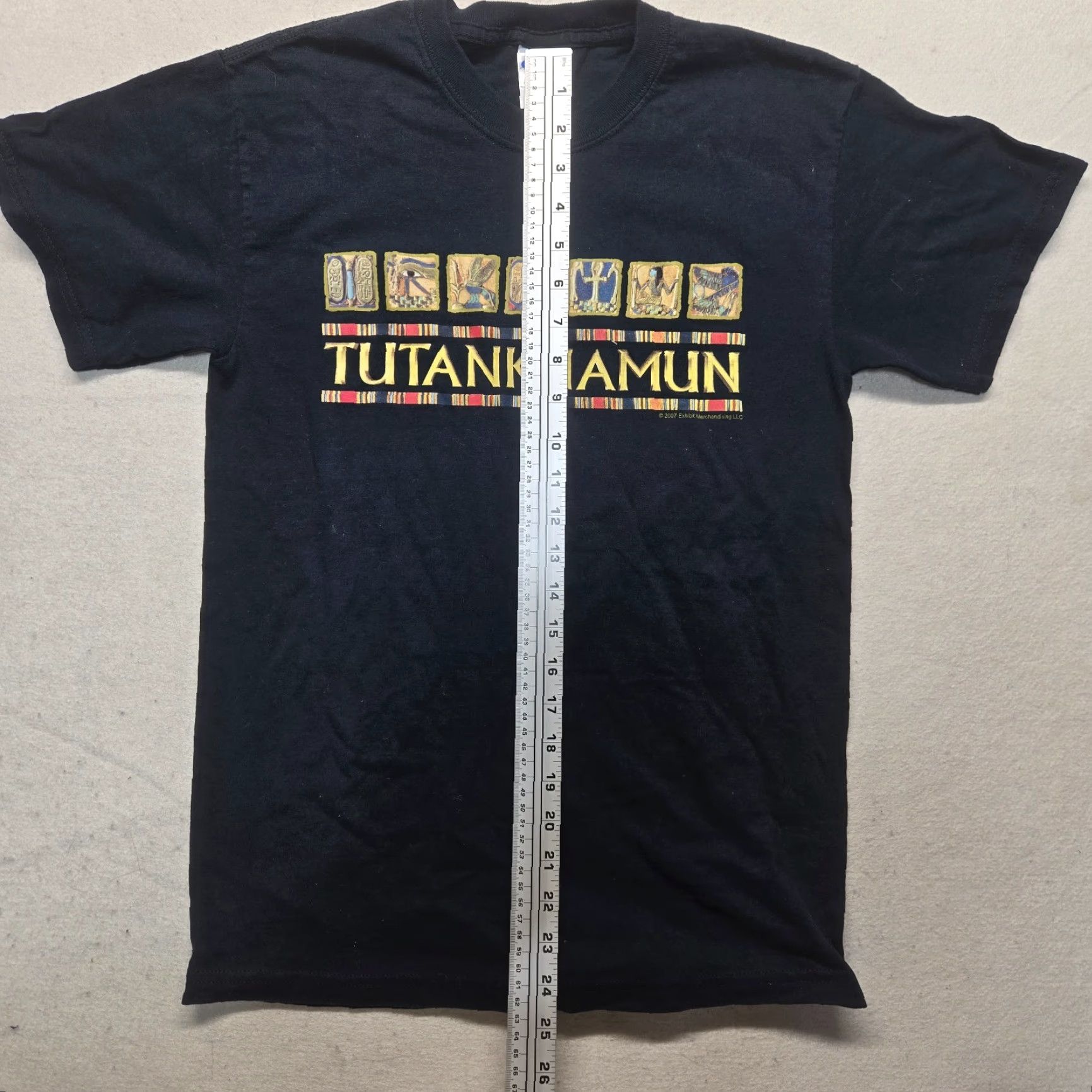 Gildan VINTAGE King Tutankhamun T-Shirt Shirt Adult Small Black 100% Cotton Pharaoh Egypt Graphic Tee Mens Size US S / EU 44-46 / 1 - 5 Thumbnail