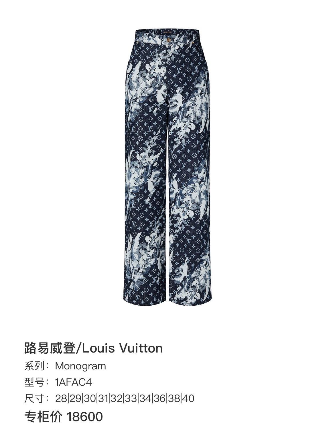 Louis Vuitton louis vuitton printed denim pants size 32 Size US 32 / EU 48 - 7 Thumbnail
