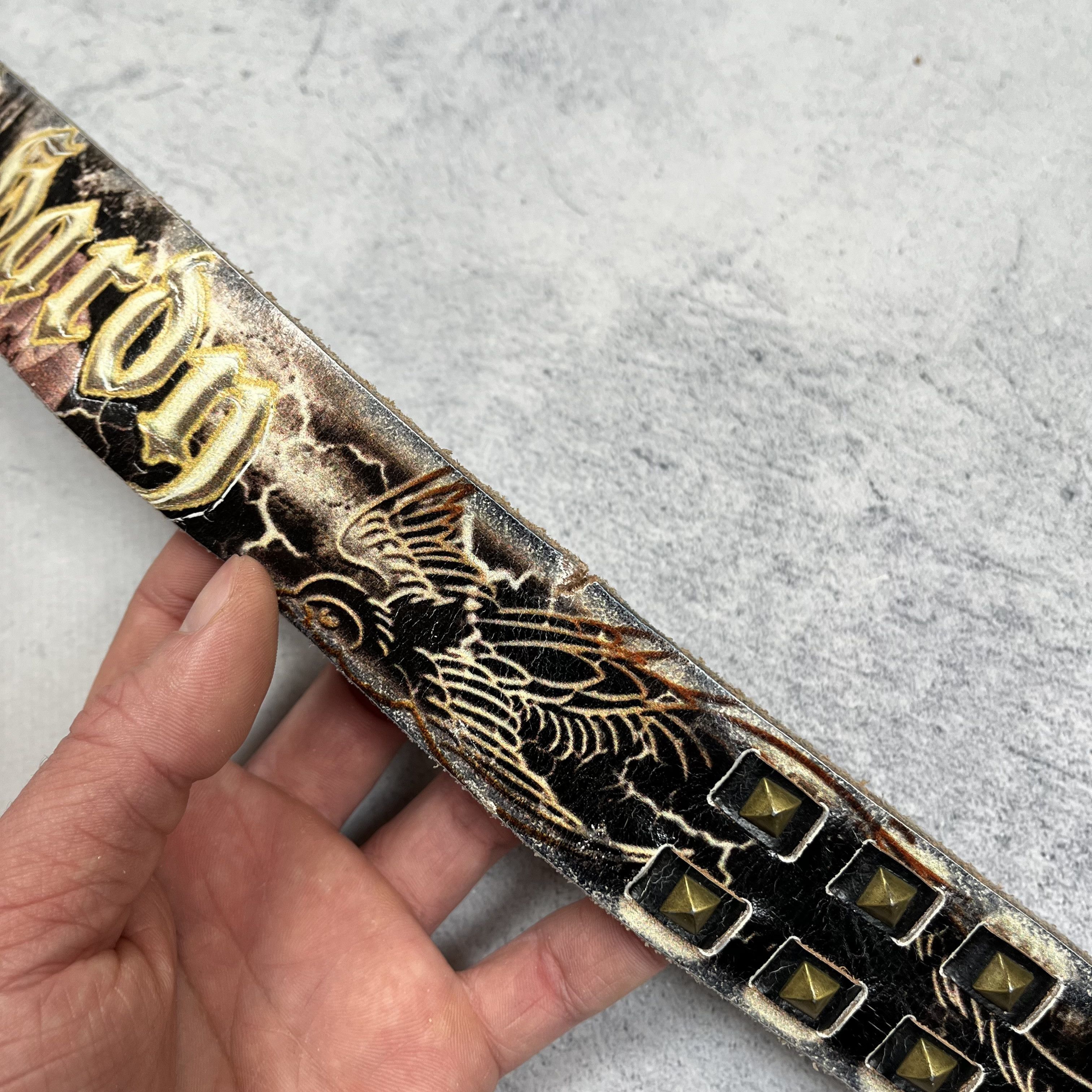 Ed Hardy Vintage Ed Hardy Skulls Rare Y2K Leather Belt 2000’s Size ONE SIZE - 9 Thumbnail