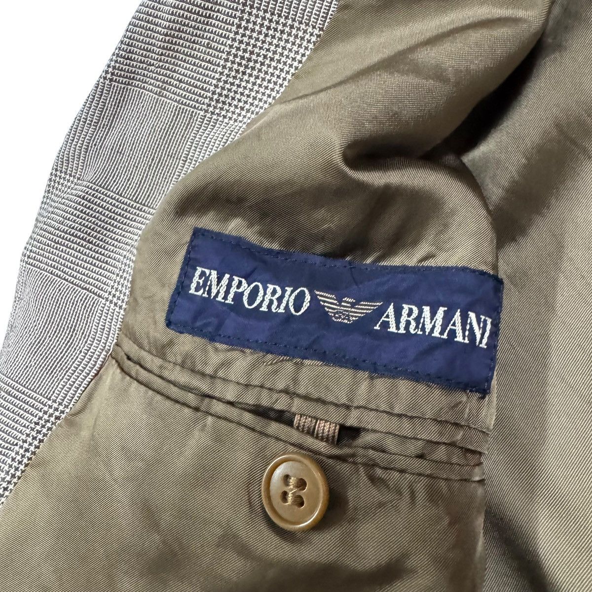 Emporio Armani Vtg🔥Emporio Armani Checkered Blazer Casual Size 48R - 16 Thumbnail