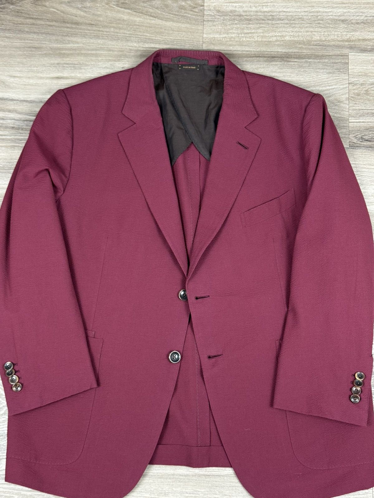 Ermenegildo Zegna Ermenegildo Zegna Napoli Couture Men’s Silk Blend Blazer Size 42S - 13 Thumbnail