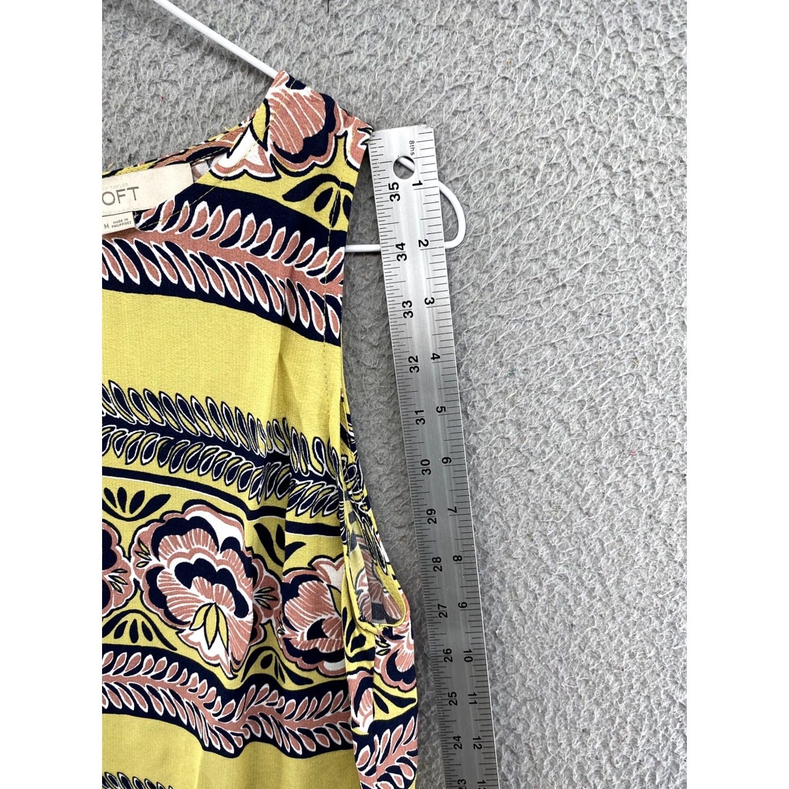 Loft LOFT Ann Taylor Floral Sleeveless Rayon Knee Length Dress M Multicolor Women’s Size Medium Casual Dress Size M / US 6-8 / IT 42-44 - 5 Thumbnail