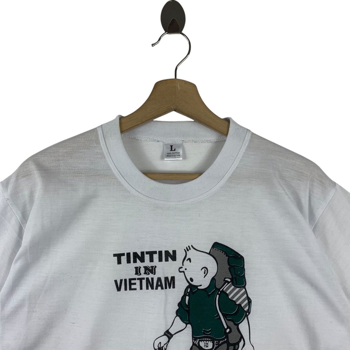Cartoon Network × Vintage Vintage TINTIN in Vietnam CARTOON Big printed bootleg tee Size US L / EU 52-54 / 3 - 2 Thumbnail