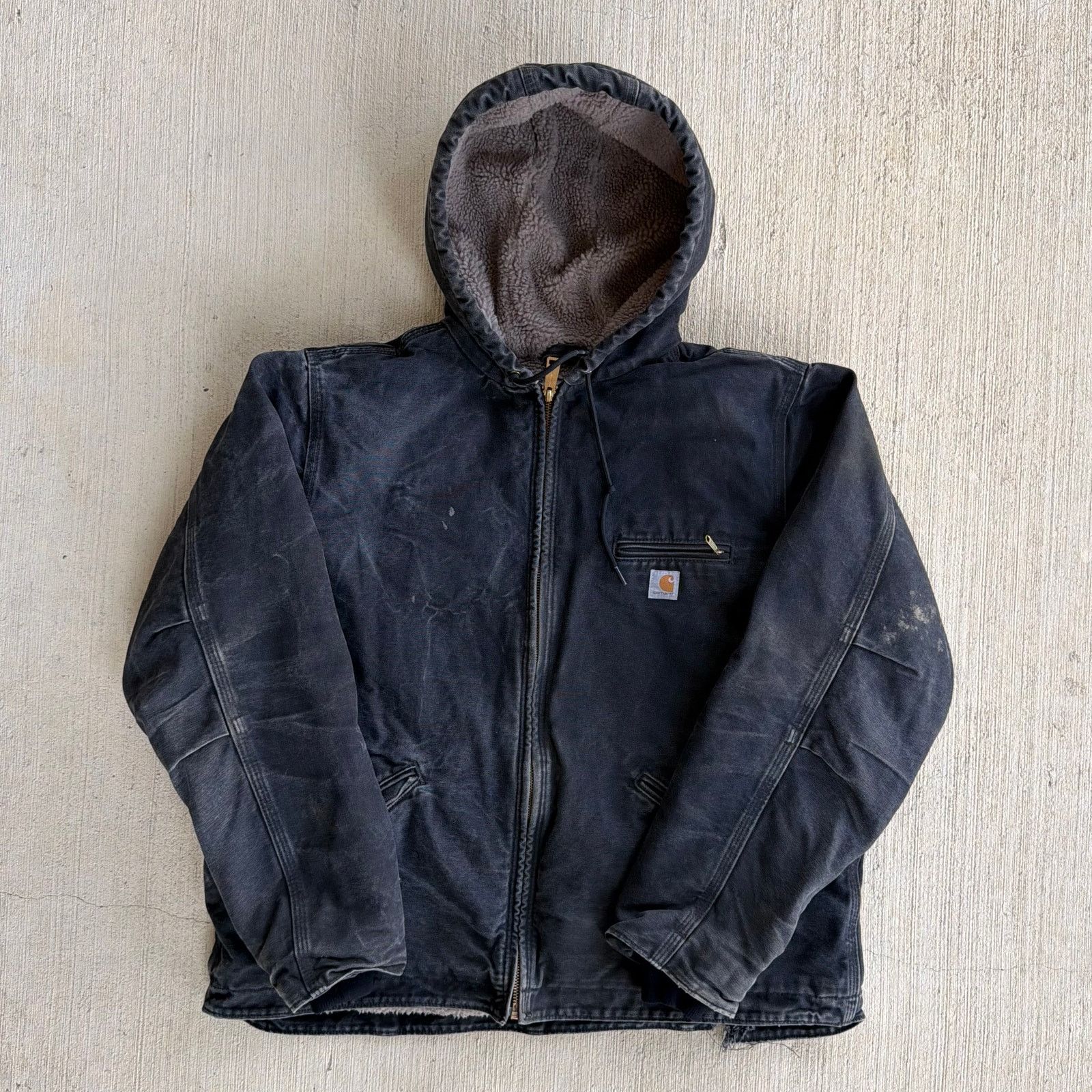 Carhartt × Vintage Carhartt WOMENS WJ141 black Sierra hooded work wear jacket Size US XL / EU 56 / 4 - 1 Thumbnail