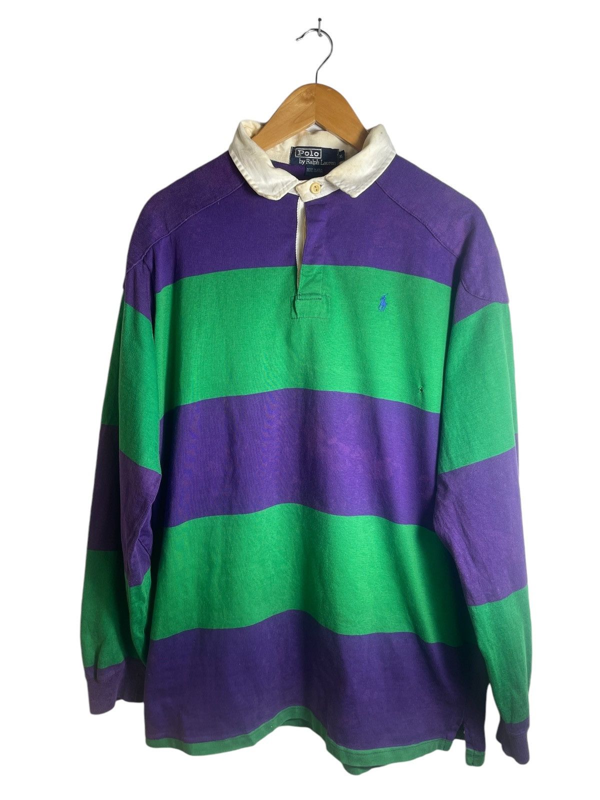 Polo Ralph Lauren × RRL Ralph Lauren × Vintage Vintage Polo Ralph Laurent Polo rugby shirt Size US XL / EU 56 / 4 - 1 Thumbnail