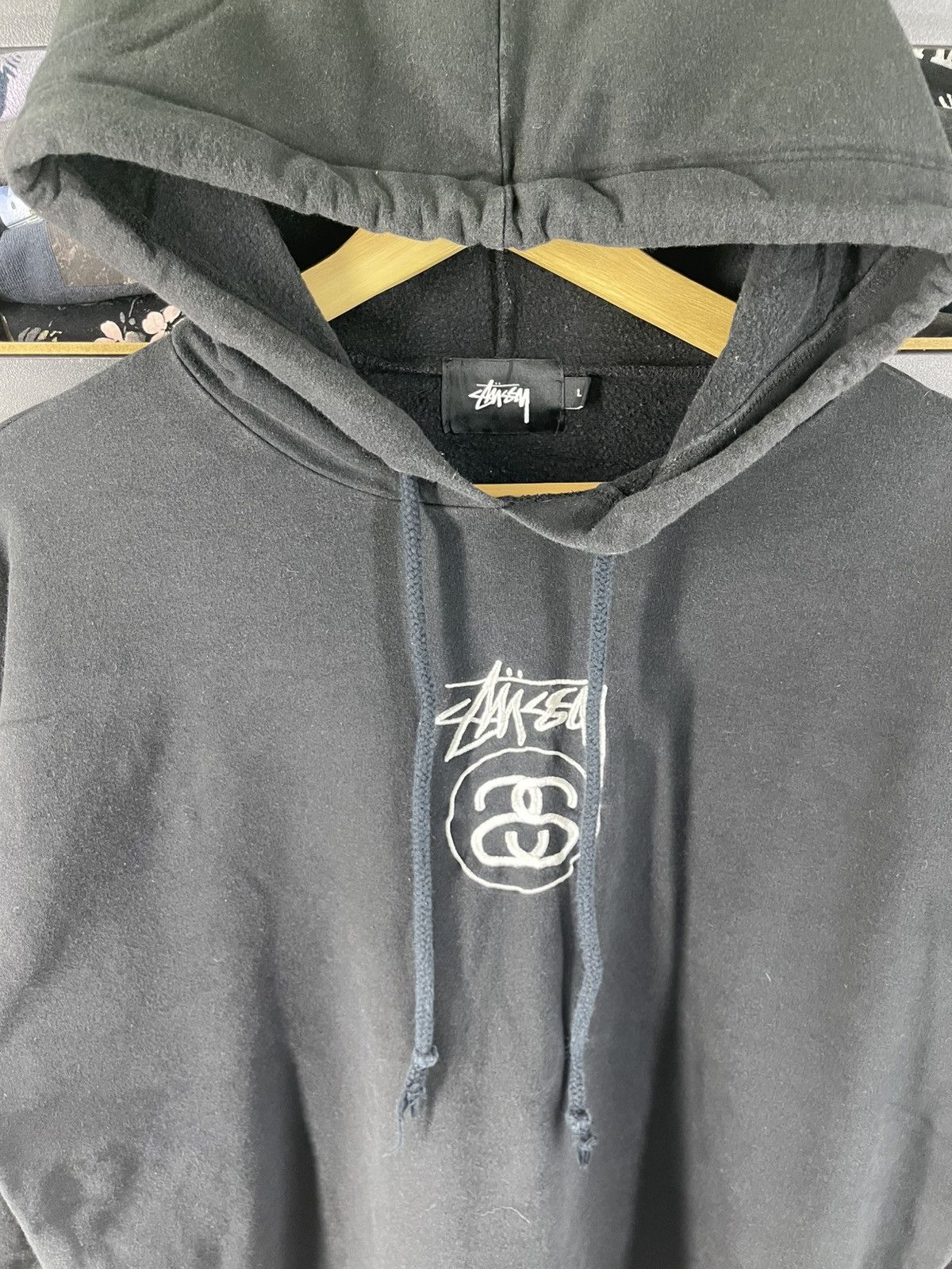Stussy Vintage Stussy Logo Embroidered Hoodie Size US L / EU 52-54 / 3 - 6 Thumbnail