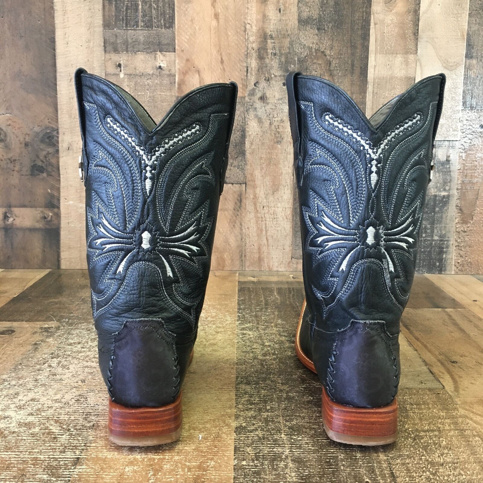 Vintage Los Altos Pointed Toe Western Black Cowboy Boots Mens 8.5 EE Size US 8.5 / EU 41-42 - 8 Thumbnail