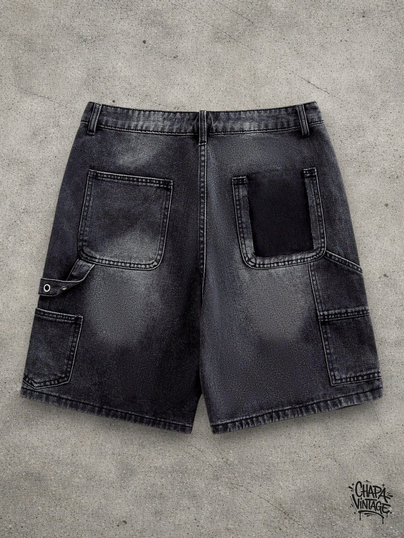 Japanese Brand Gray streetwear patch shorts Size US 32 / EU 48 - 2 Thumbnail