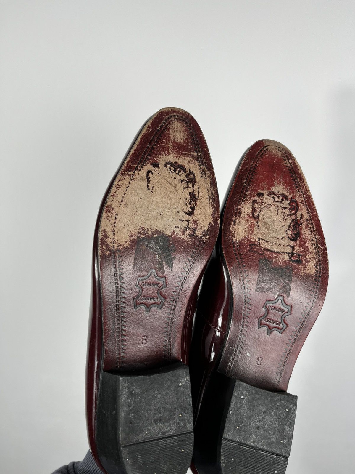 Other Lucini Burgundy Patent Leather Loafers UK 8 Size US 10 / IT 40 - 11 Thumbnail