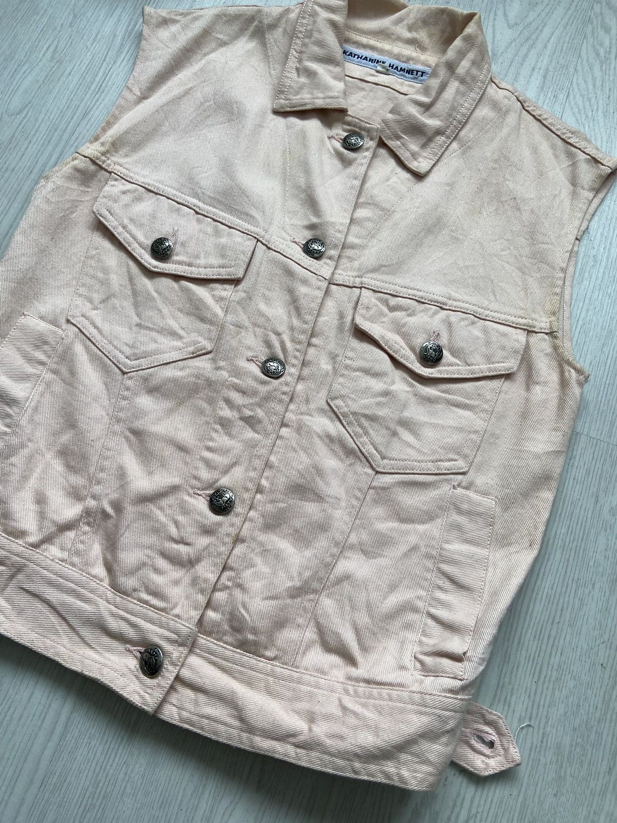 Katharine Hamnett London Vintage 2000’s Katharine Hamnett Trucker Denim Vest Size M / US 6-8 / IT 42-44 - 4 Thumbnail