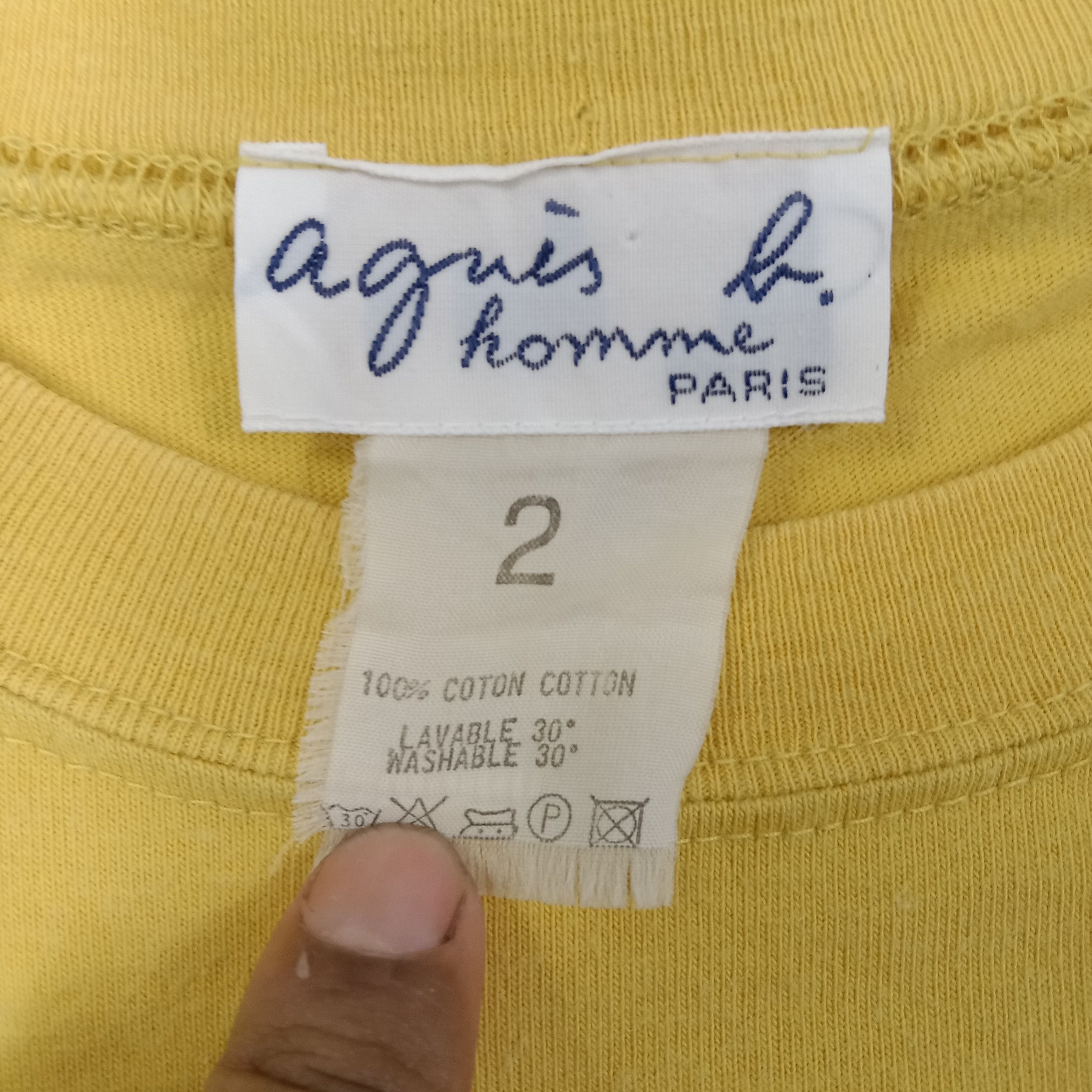agnes b. Agnes B. Fashion Designer Plain Tshirt C239N49 Size US L / EU 52-54 / 3 - 3 Thumbnail
