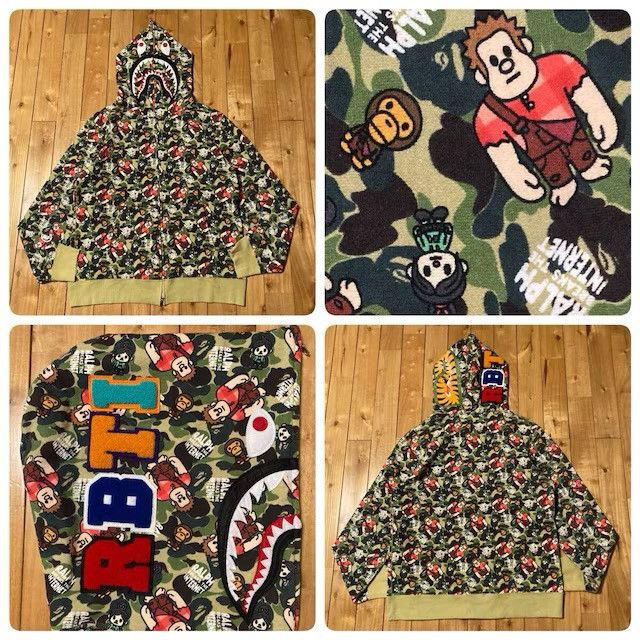 Bape BAPE × Disney Ralph Milo Shark Full Zip Hoodie ABC CAMO APE Size US XXL / EU 58 / 5 - 1 Thumbnail