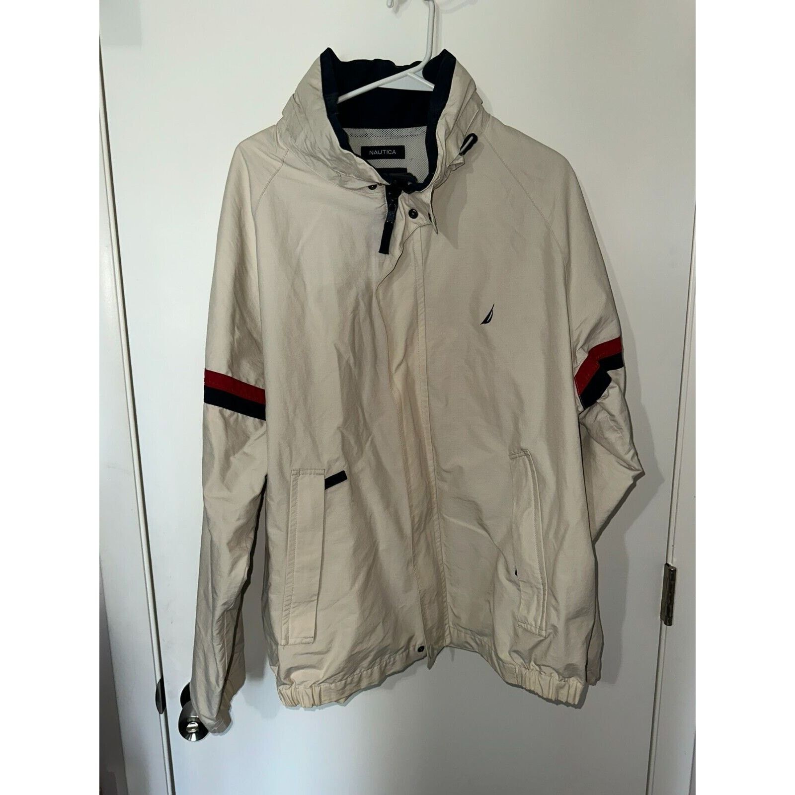 Nautica Vintage Nautica Sailing Jacket Men XL White Full Zip Size US XL / EU 56 / 4 - 2 Thumbnail