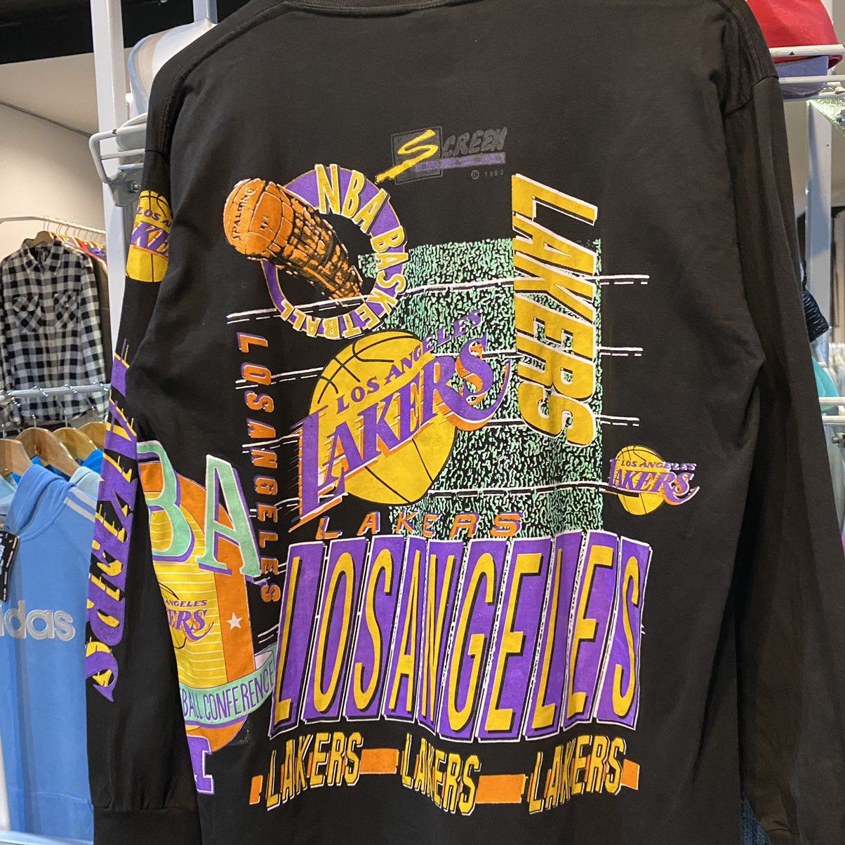 NBA Vintage 90's L.A. Lakers OVP Long Sleeve T shirt Large Size US L / EU 52-54 / 3 - 12 Thumbnail