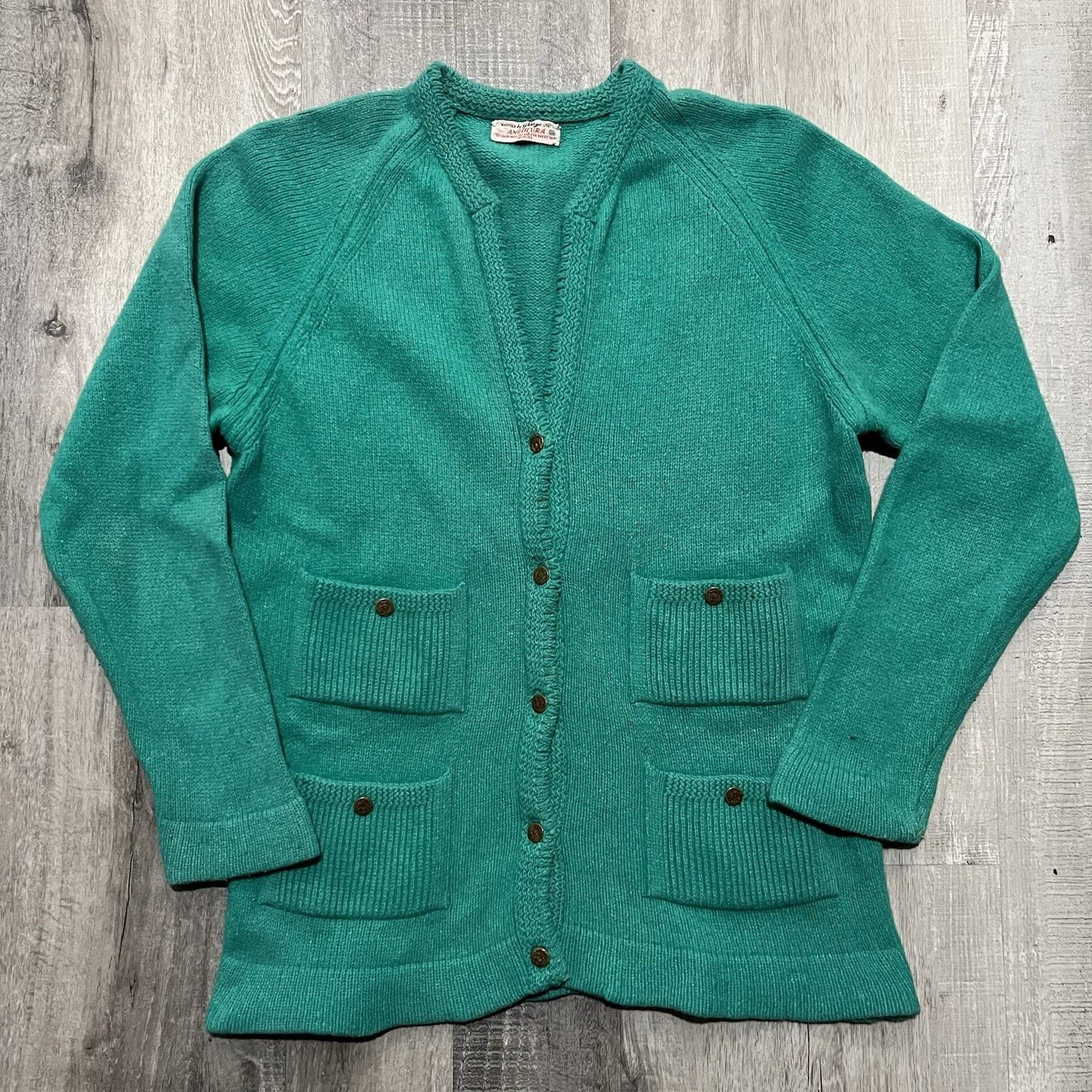 Vintage VTG 1950s GLASGO Lambswool Rabbit Hair Sweater Cardigan 36 Size M / US 6-8 / IT 42-44 - 1 Thumbnail