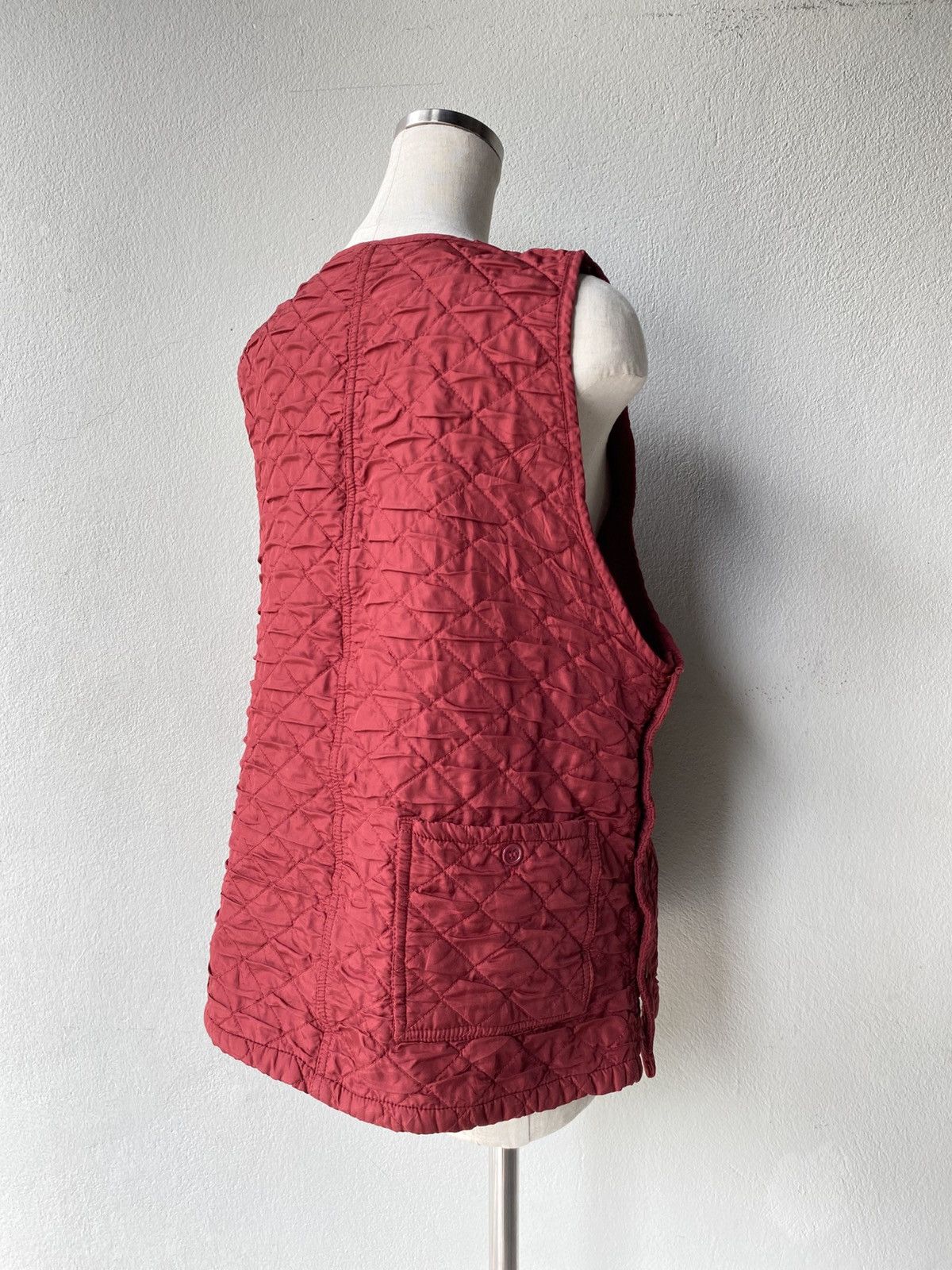Designer × Japanese Brand Work pron Red Quilted Utility Vest Size M / US 6-8 / IT 42-44 - 8 Thumbnail