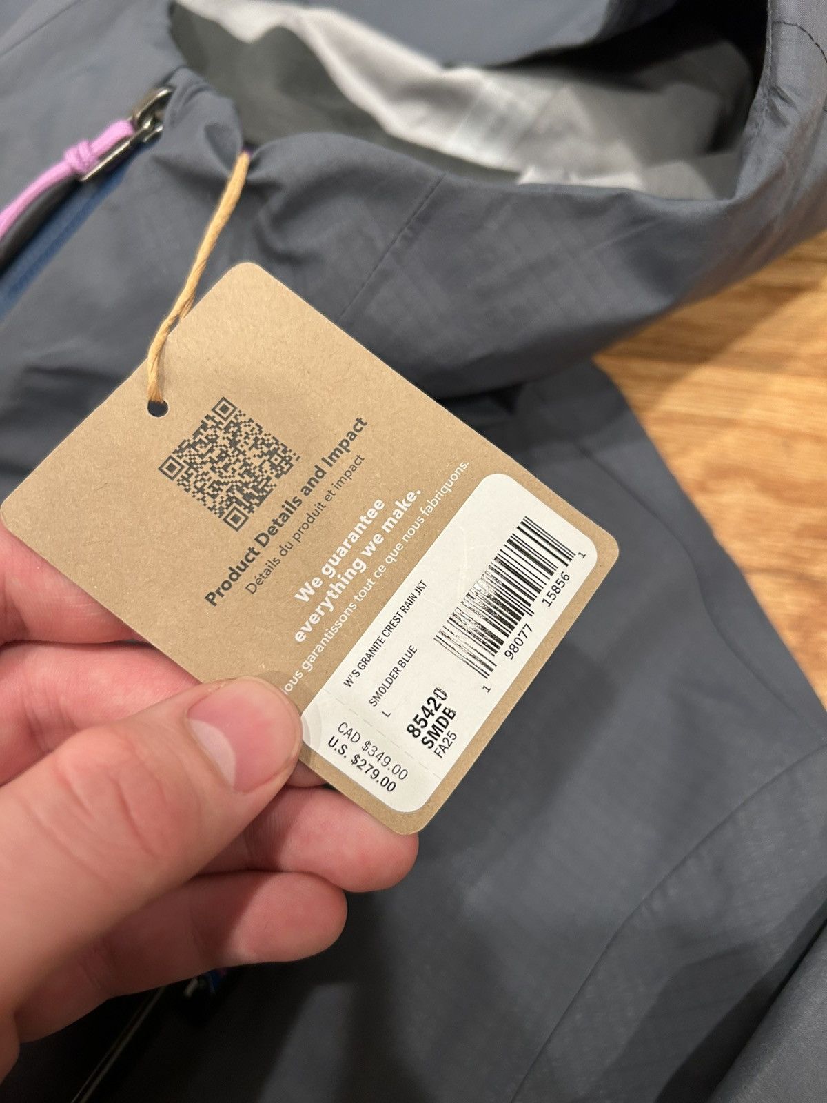 Patagonia New Women’s Patagonia grey Granite crest waterproof jacket Size L / US 10 / IT 46 - 3 Thumbnail