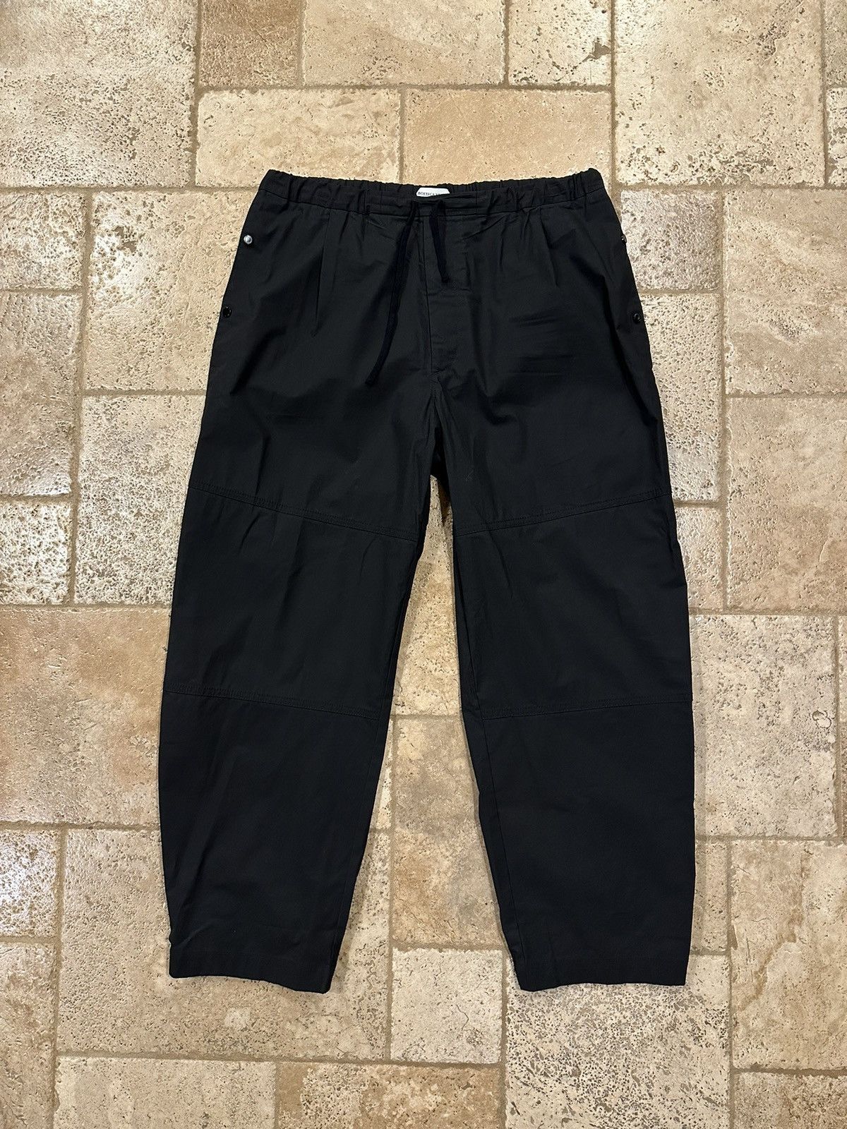 Bottega Veneta Daniel Lee Technical Coated Black Pants 2020