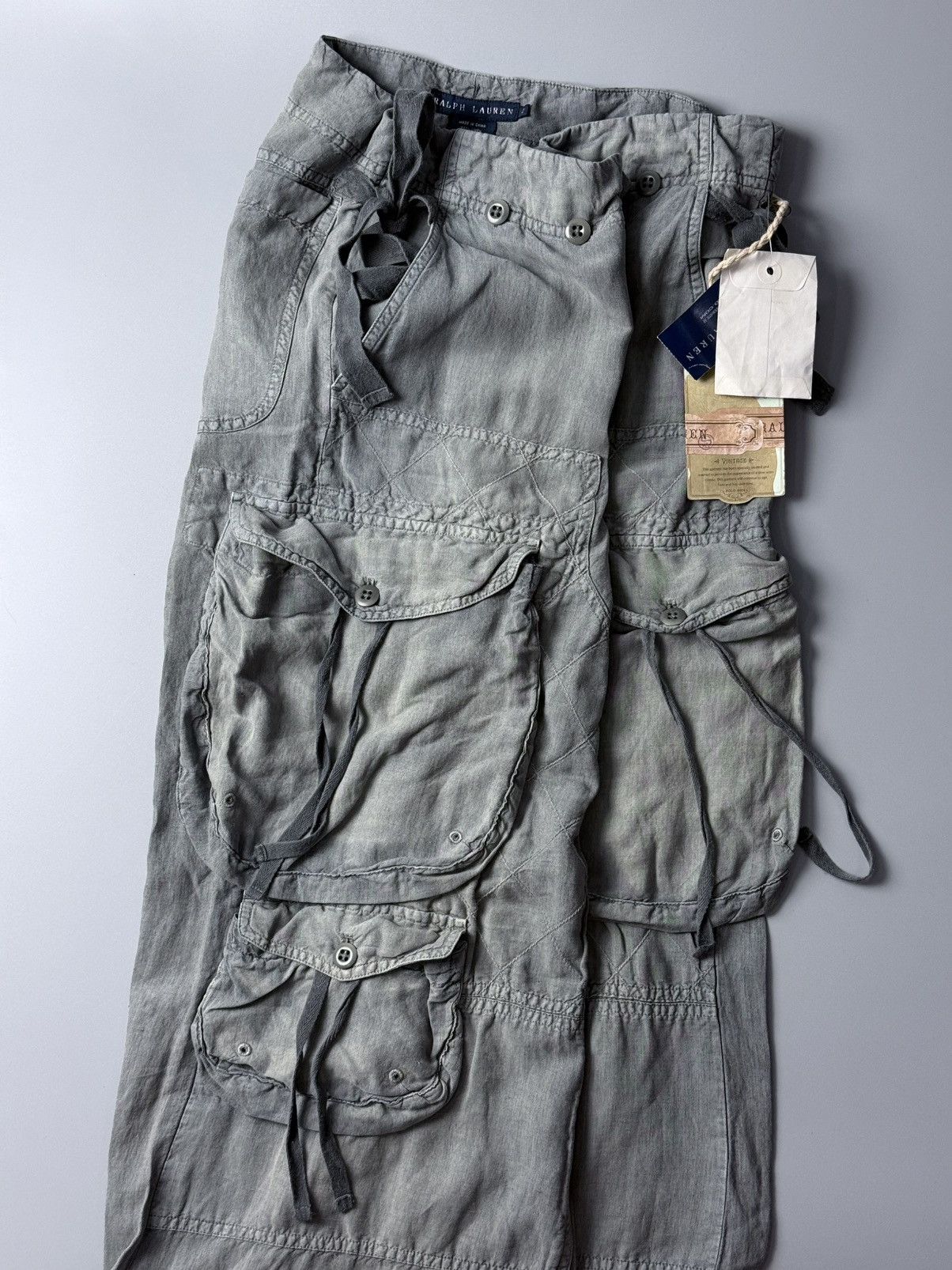 Polo Ralph Lauren Vintage Polo Ralph Lauren Silk Made Cargo Pants Size US 34 / EU 50 - 9 Thumbnail
