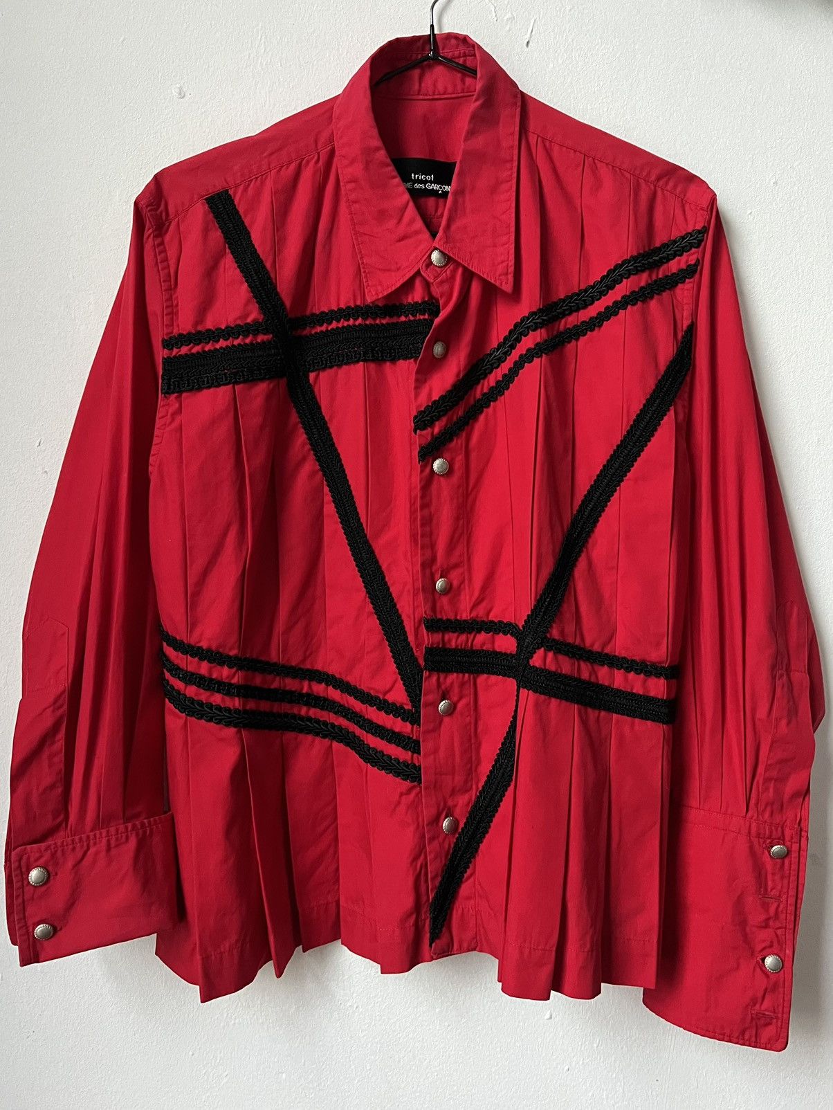 image of Comme Des Garcons Comme Des Garsons 1991 Tricot Unisex Shirt in Red, Women's (Size Small)