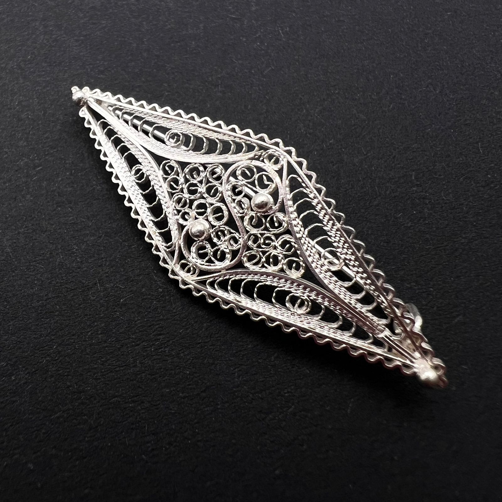 Vintage Vintage 1950 Brooch Handmade 800 & 960 Marked 3.30g Size ONE SIZE - 3 Thumbnail