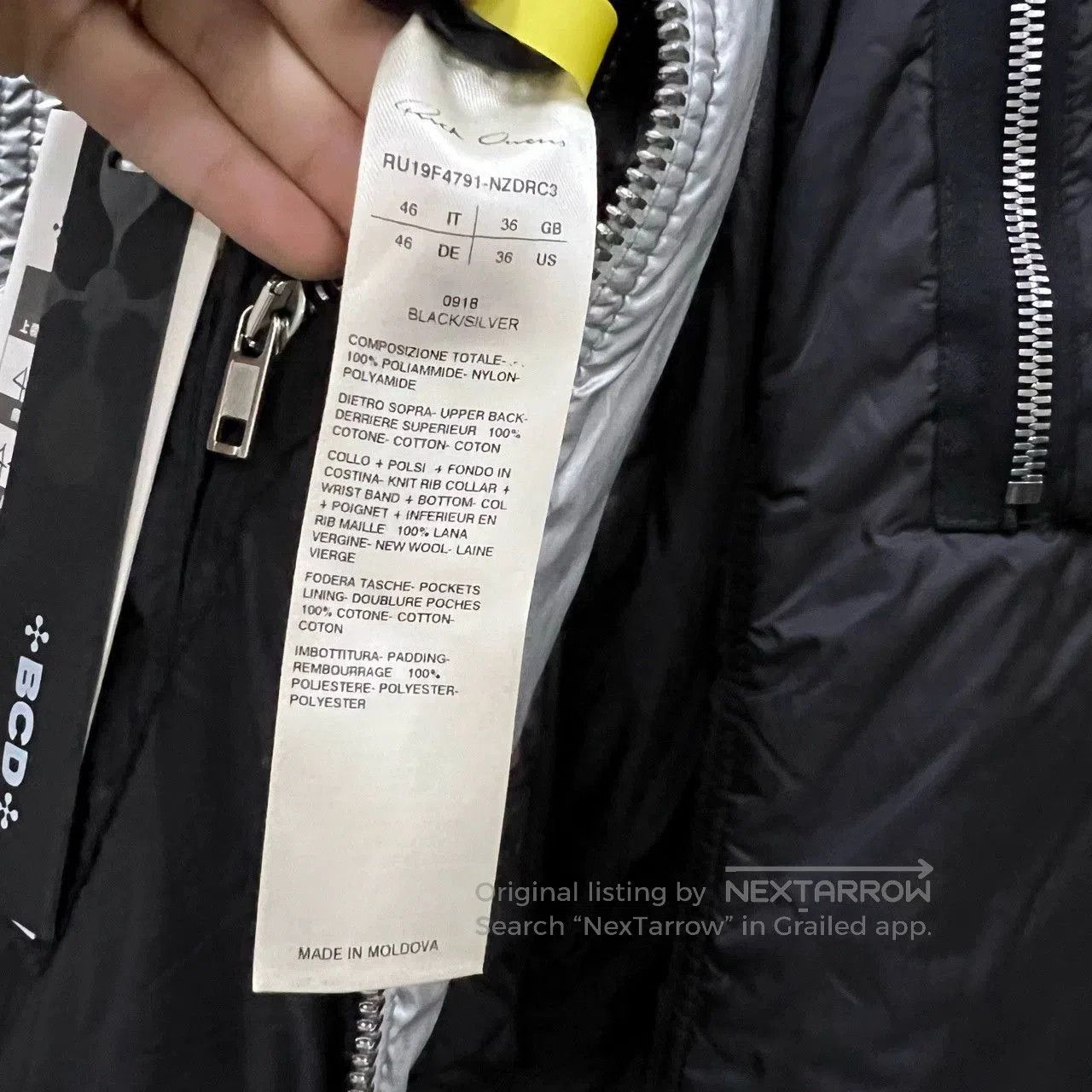 Rick Owens rick owens black and silver leather jacket. Size US M / EU 48-50 / 2 - 4 Thumbnail