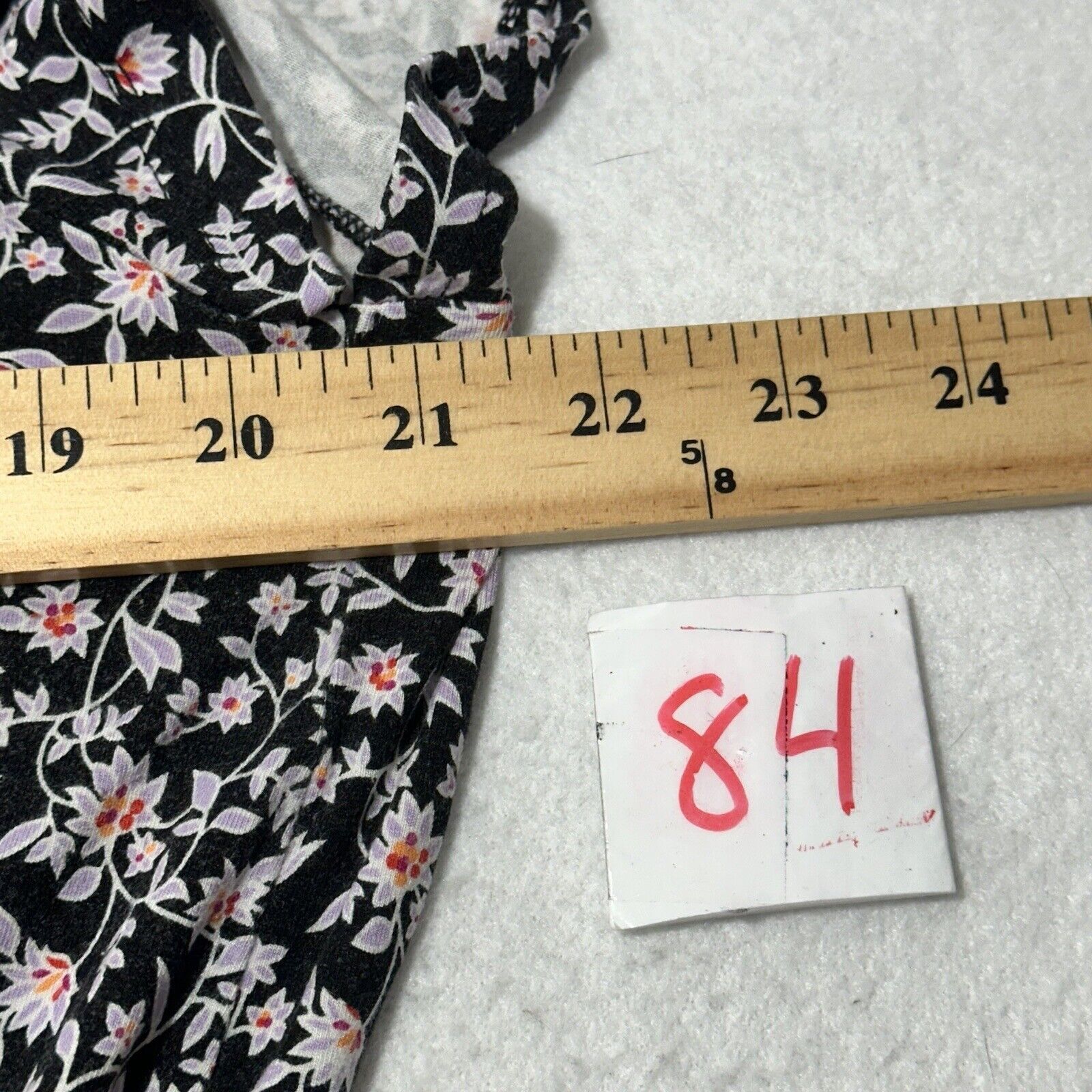 Other A.N.A XL Cap Sleeve Black Purple Floral Dress Pullover Size XL / US 12-14 / IT 48-50 - 6 Thumbnail