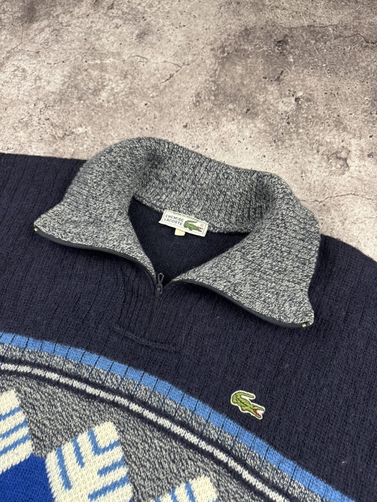 Lacoste ❄️Lacoste Chemise Vintage Made in France 1/4 Zip Knit Sweater Size US L / EU 52-54 / 3 - 4 Thumbnail