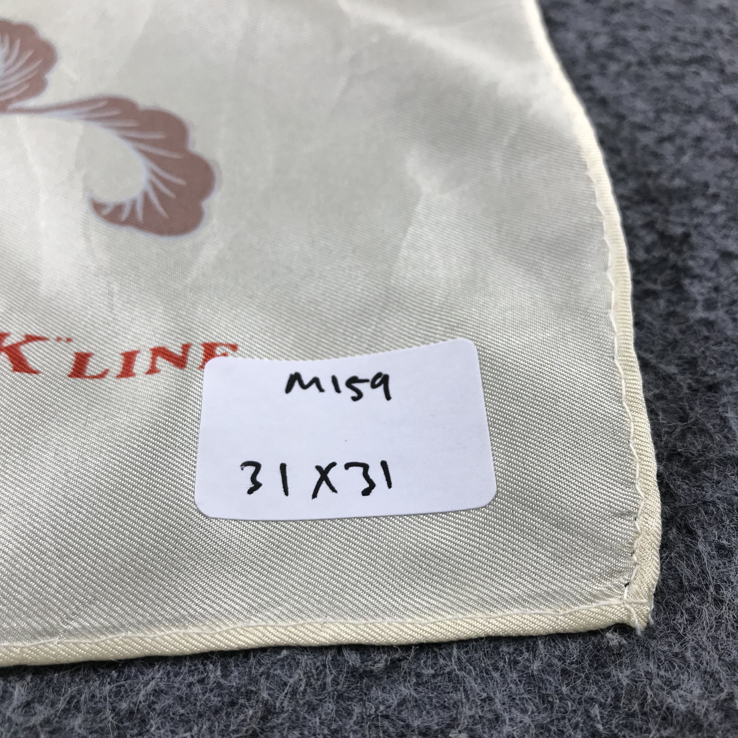 Japanese Brand K. Line Birds Silk Scarf M159 Size ONE SIZE - 8 Thumbnail