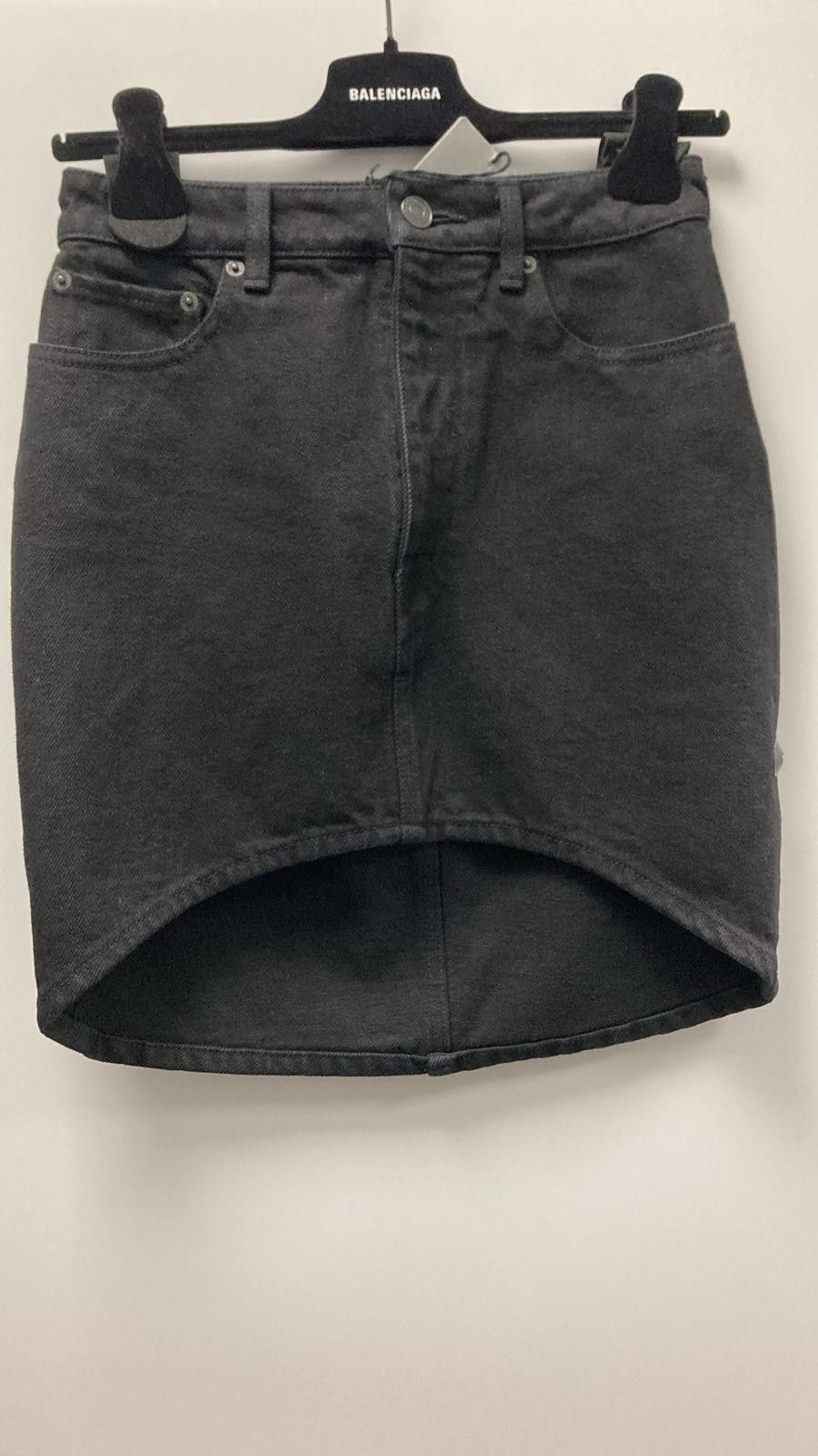 Balenciaga o1la1rc1a1024 Hourglass Skirt in Black Size 25" / US 0 / IT 36 - 1 Thumbnail