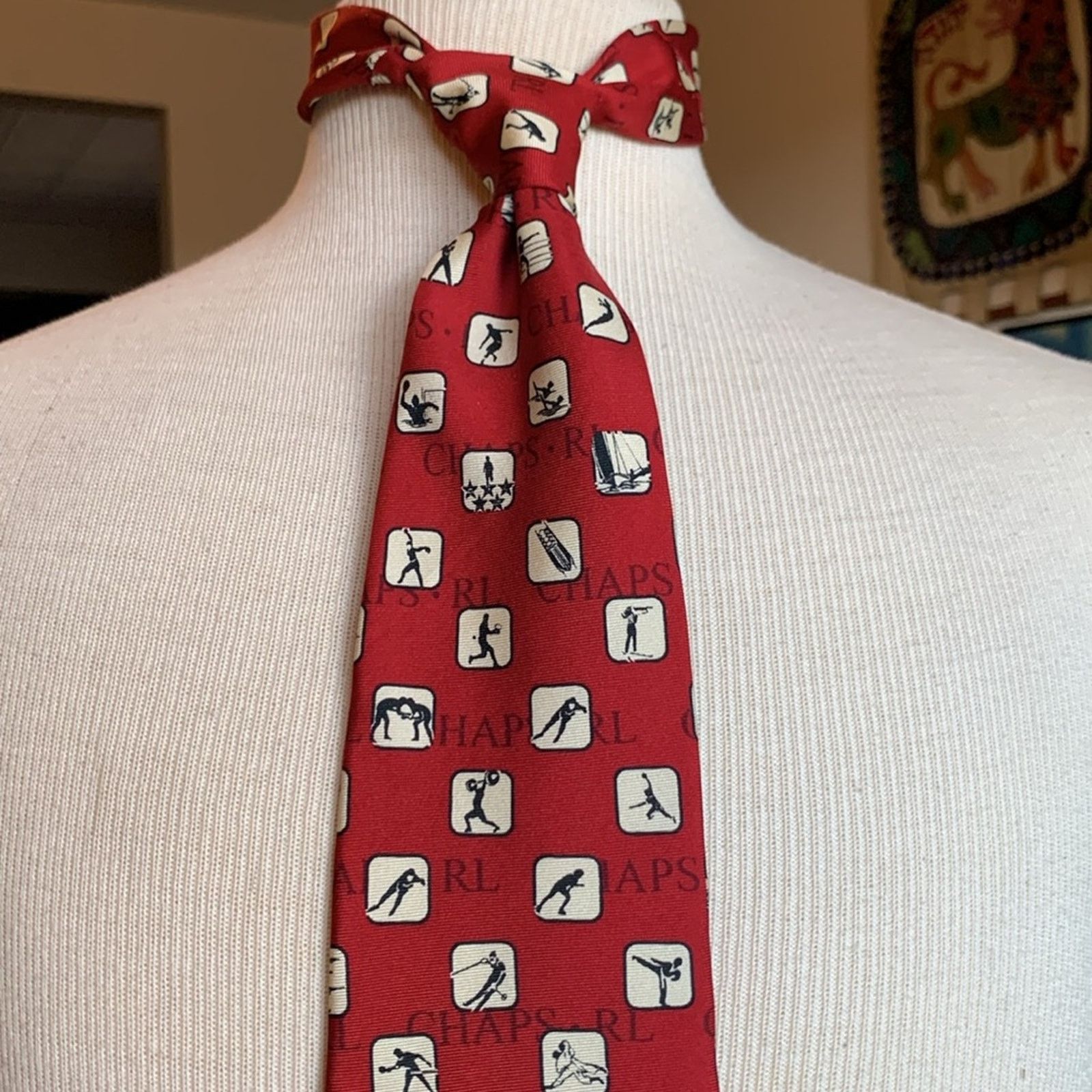 Chaps Ralph Lauren Chaps Ralph Lauren Olympic medals sports 100% silk twill tie Size ONE SIZE - 2 Thumbnail