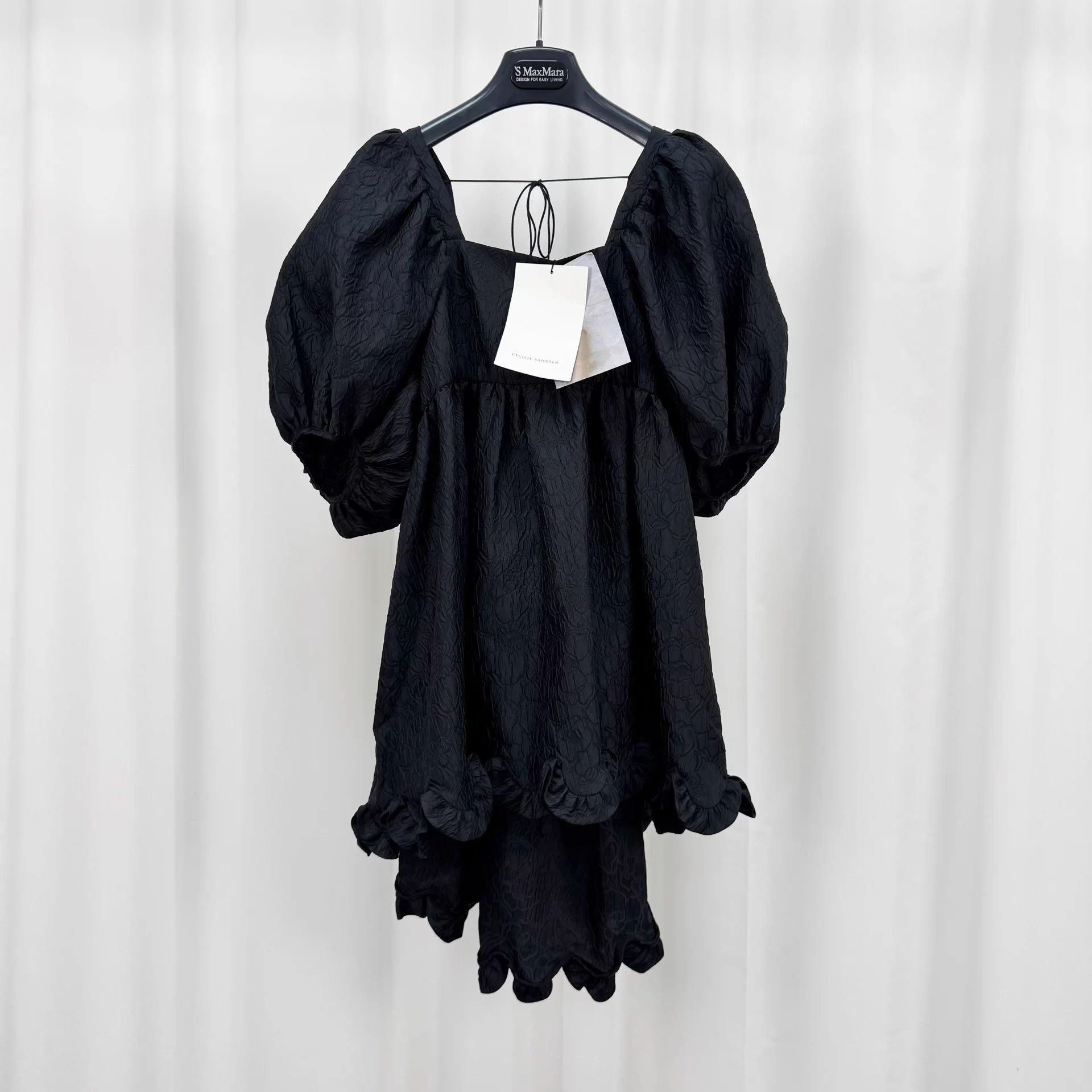 Cecilie Bahnsen Cecilie Bahnsen Jacquard Puff Sleeve Open Back UK8 Dress Size S / US 4 / IT 40 - 1 Thumbnail