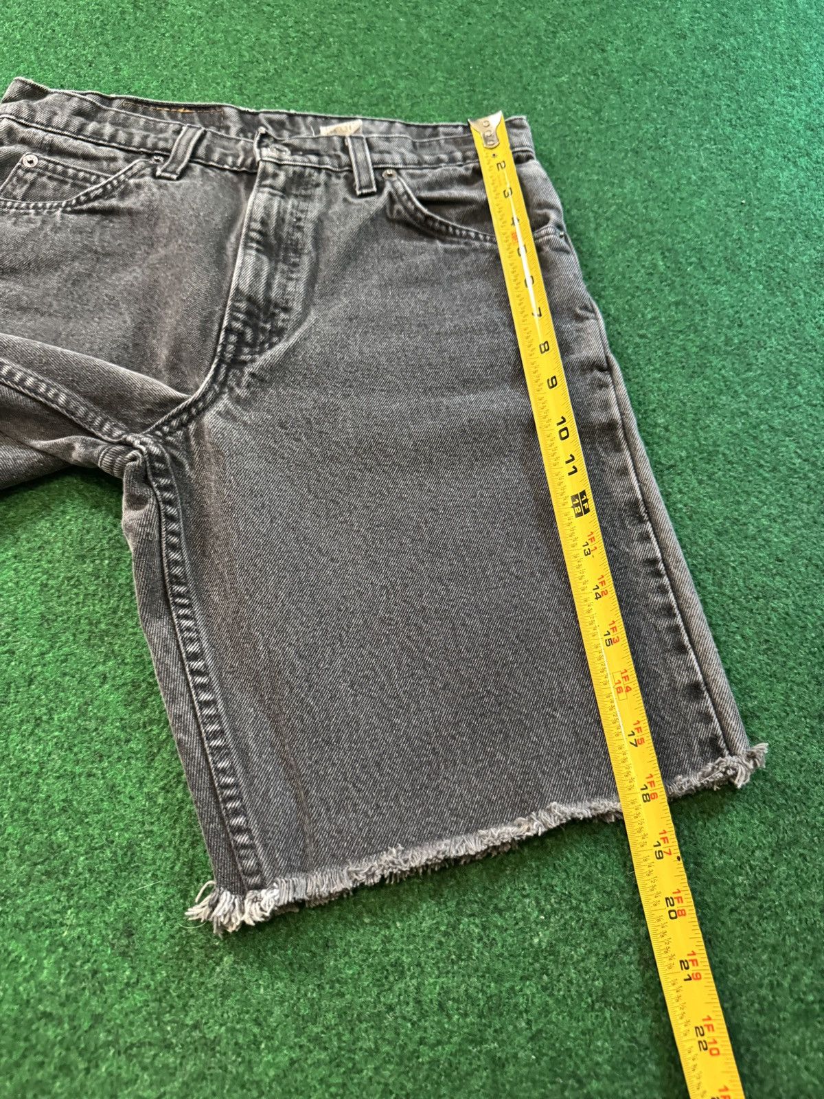 Levi's Vintage Clothing Vtg 90s Levi’s 517 Cutoff Black Jorts Grunge Denim Shorts Size US 29 - 9 Thumbnail