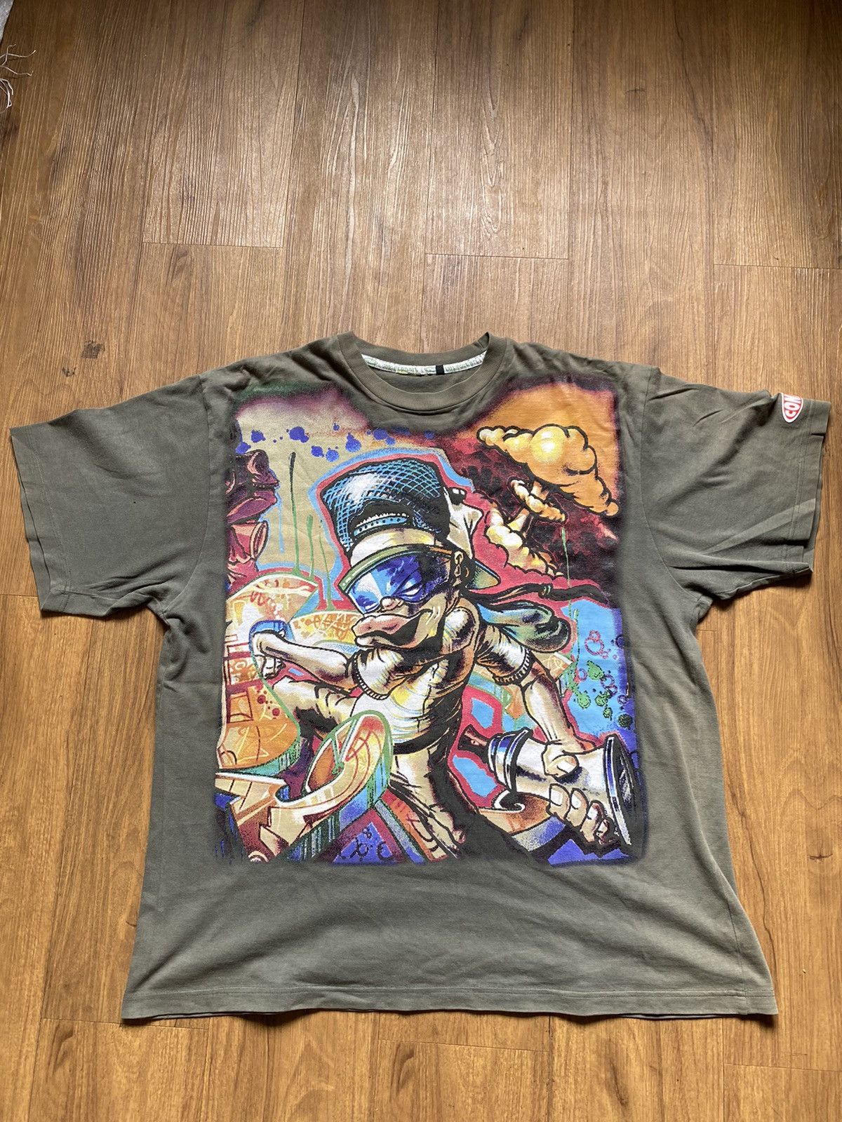 Vintage Vintage CONART Streetwear All Of Print 90s Green Size US XL / EU 56 / 4 - 2 Thumbnail
