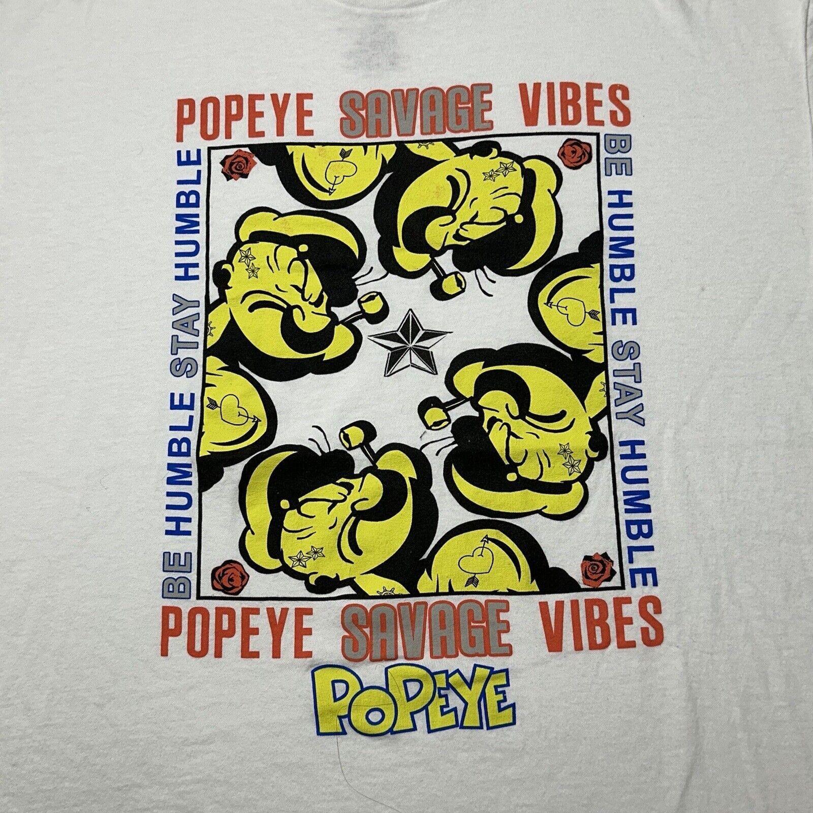 Other Popeye XL White Crewneck Graphic T Shirt Savage Vibes Size US XL / EU 56 / 4 - 2 Thumbnail