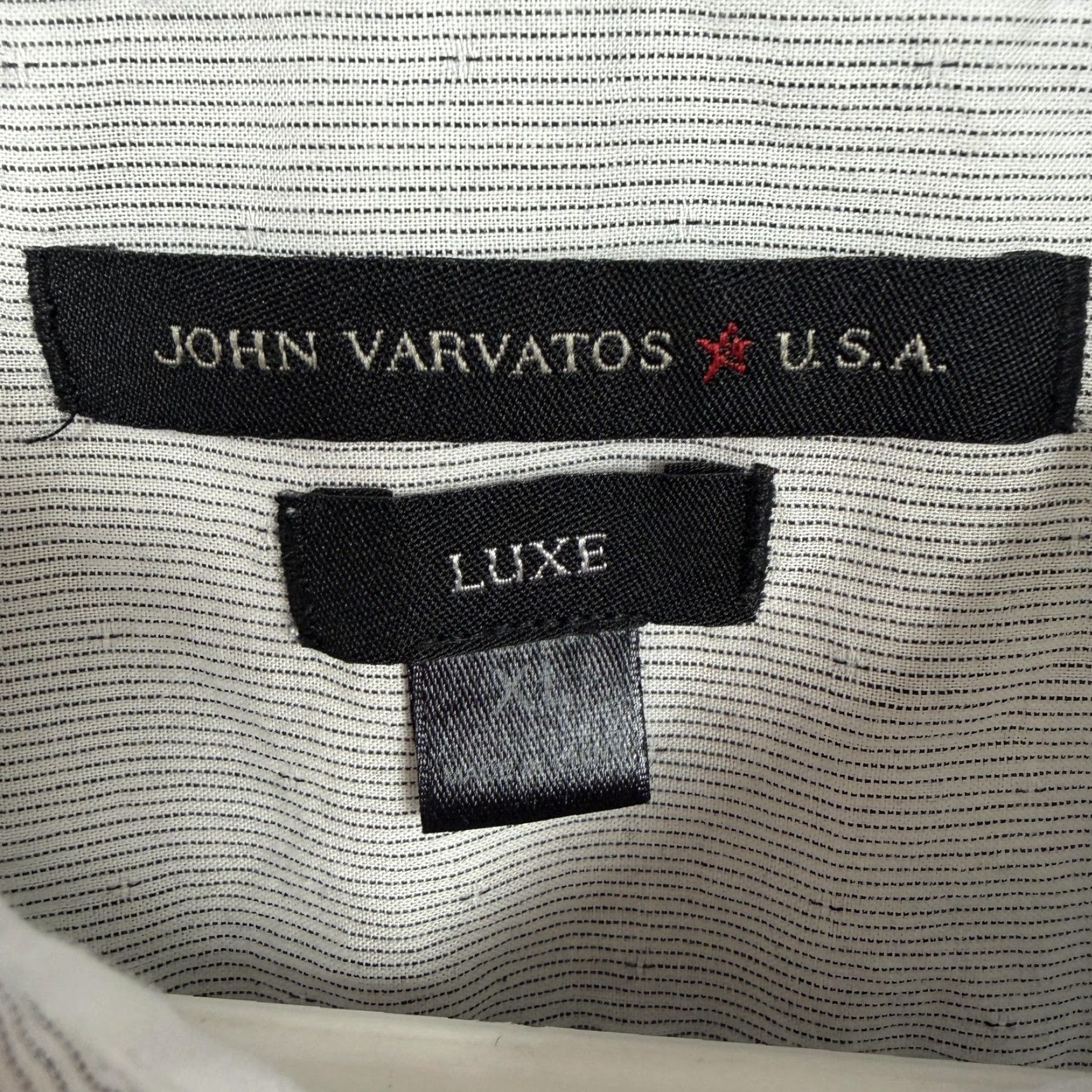 John Varvatos John Varvatos U.S.A. Luxe Button Up Shirt Mens XL Gray Striped Old Money Preppy Size US XL / EU 56 / 4 - 4 Thumbnail