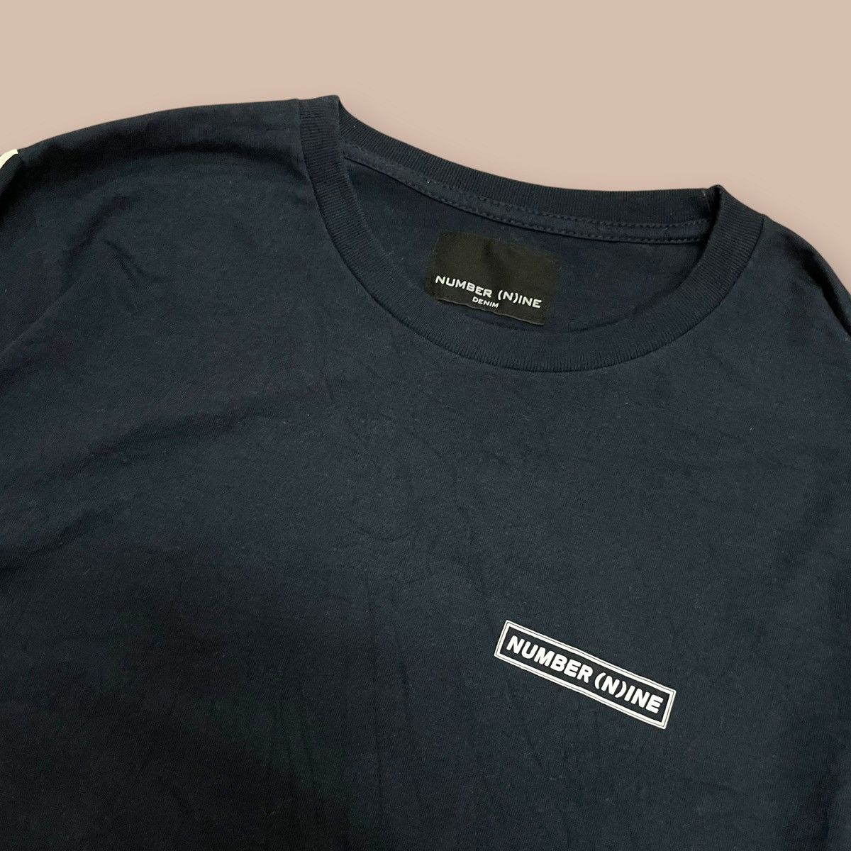 Number (N)ine Number (N)ine DENIM L/S Navy Tee Size US L / EU 52-54 / 3 - 4 Thumbnail