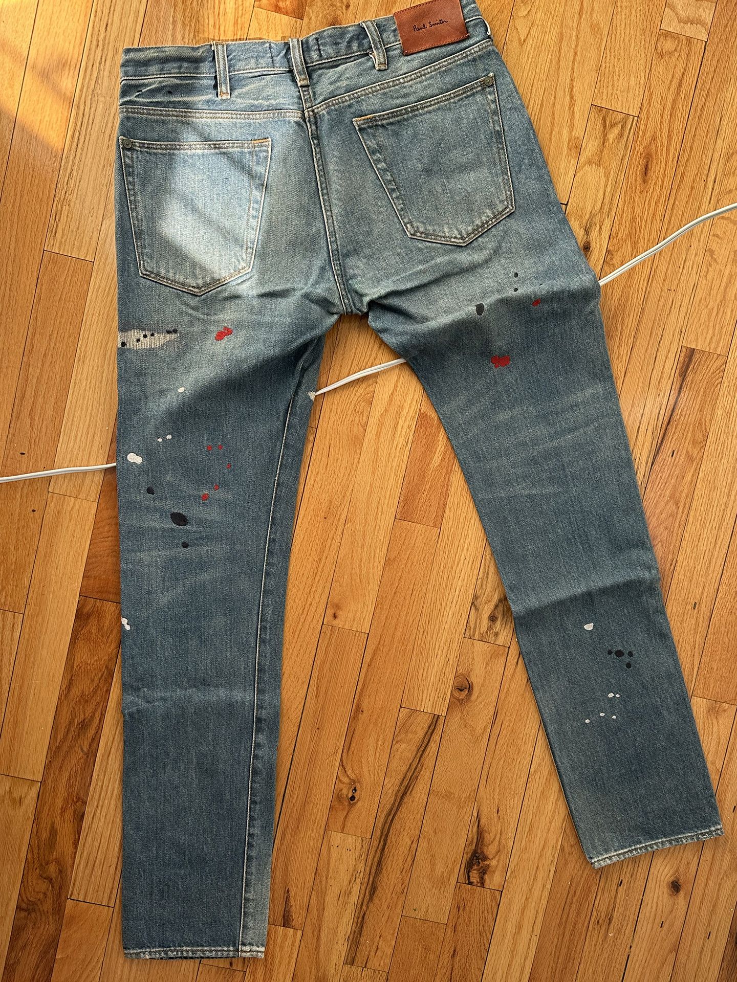 Paul Smith Paul Smith Denim Paint Splatter Embroidery *Rare* Size US 32 / EU 48 - 4 Thumbnail