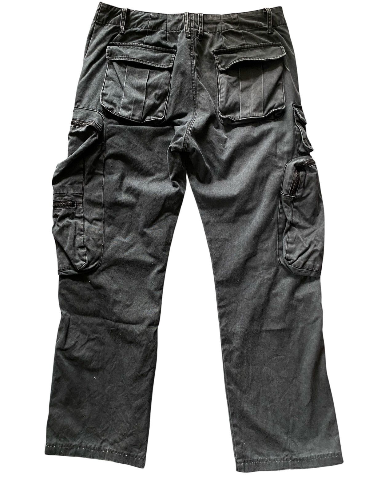 Japanese Brand Vintage Y2K Archive M-Pocket Mesh Venti Cargo Pants Charcoal Size US 34 / EU 50 - 3 Thumbnail