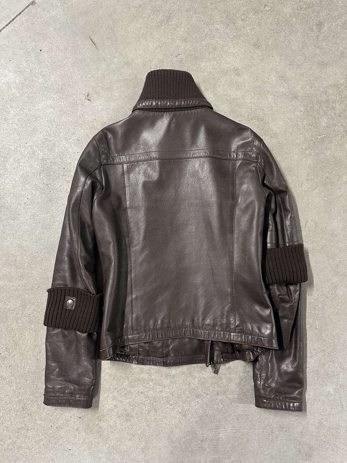 Dirk Bikkembergs × Vintage RARE A/W04 Dirk Bikkembergs Runway Lamb Leather Jacket Size L / US 10 / IT 46 - 11 Thumbnail