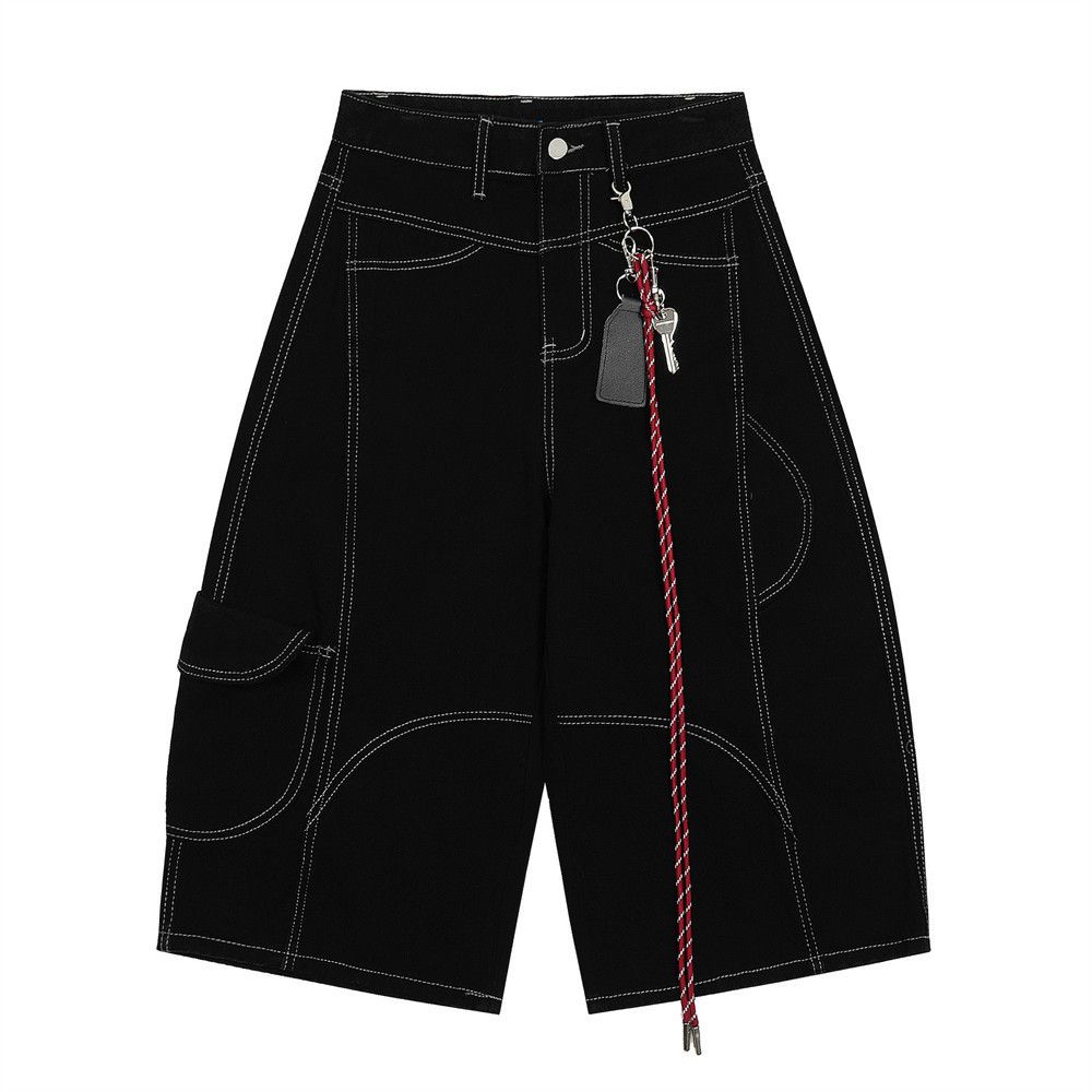 Japanese Brand × Vintage Men's loose pocket wide-leg casual workwear denim shorts Size US 32 / EU 48 - 1 Thumbnail