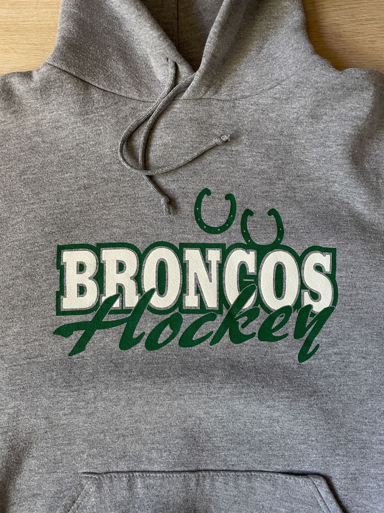 Russell Athletic × Vintage 90s Boxy 'Broncos Hockey' Russell Athletic Hoodie Size US M / EU 48-50 / 2 - 2 Thumbnail
