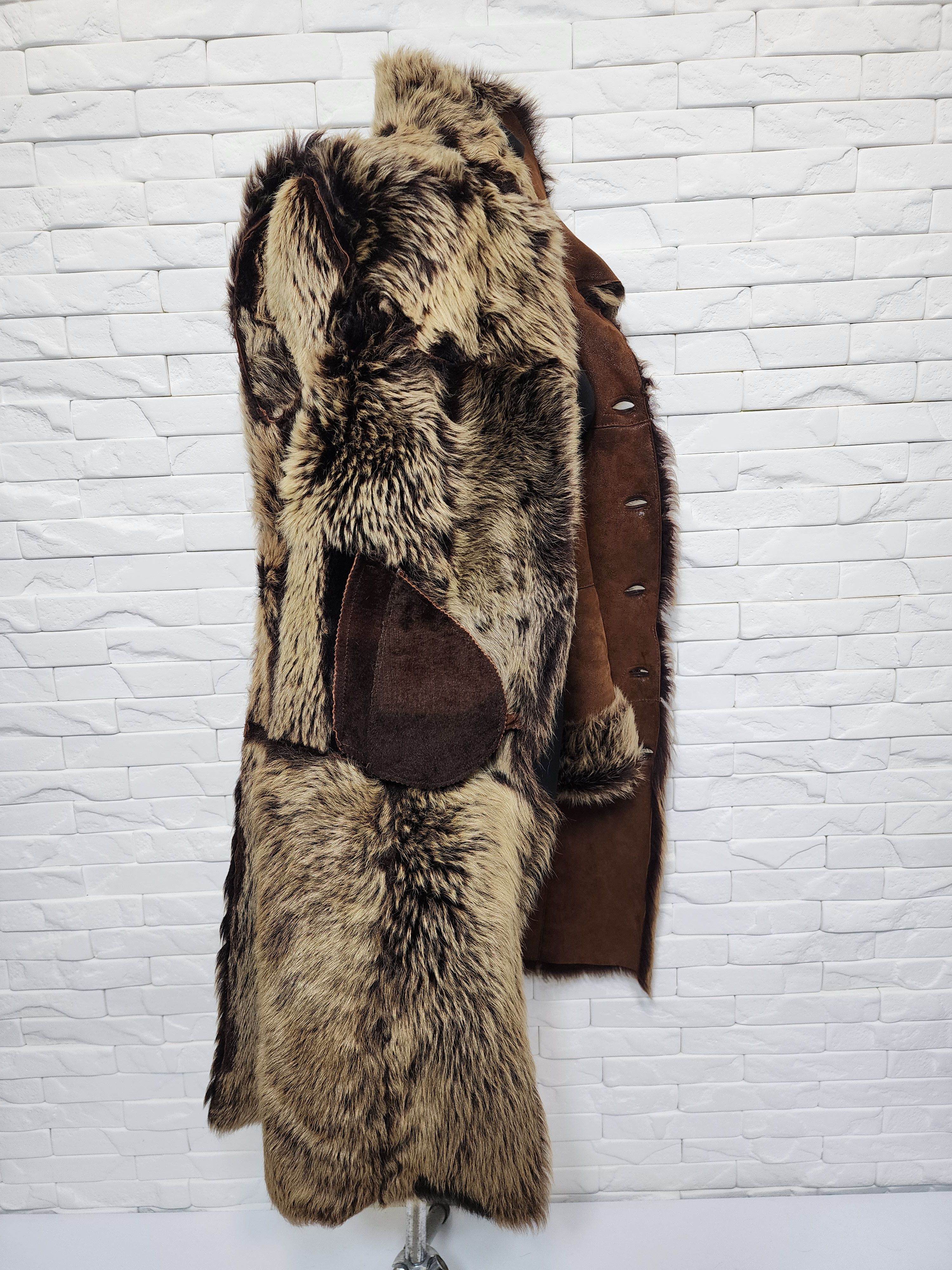 Genuine Leather Brown Sheepskin Coat: Women's Warm Genuine Fur Size S / US 4 / IT 40 - 8 Thumbnail