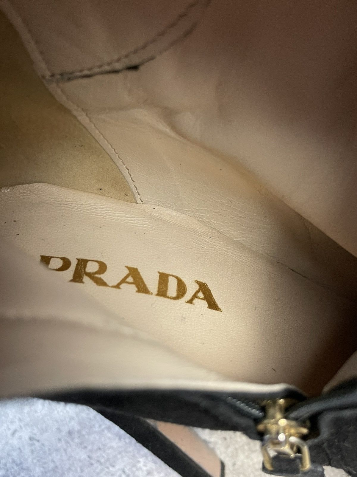 Prada Prada Black Suede High Knee Heels Boots Size US 7.5 / IT 37.5 - 15 Thumbnail