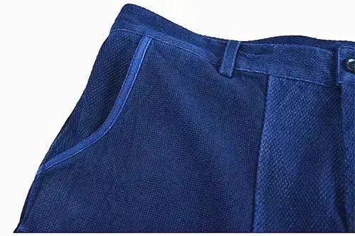 Japanese Brand 20SS Indigo Union Japan Handmade Dyed Sashiko Shorts Size US 32 / EU 48 - 3 Thumbnail