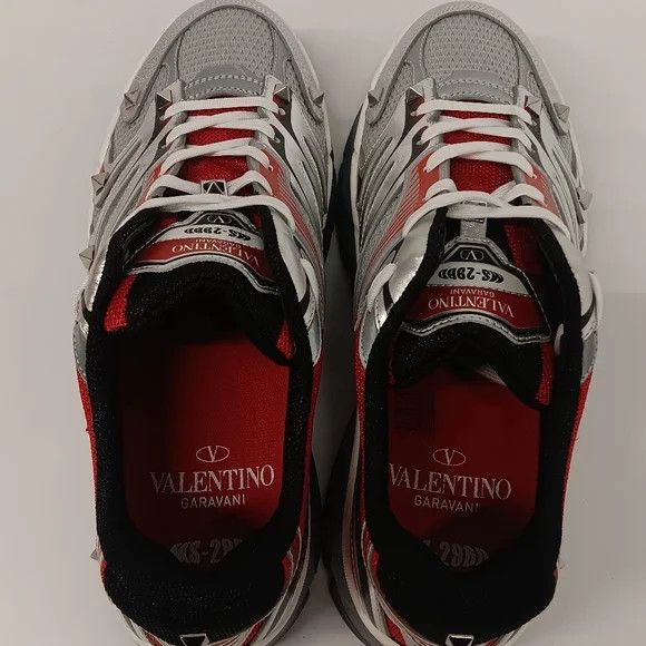 Valentino Valentino Ms2960 Studded Mesh Runner Sneakers - EU43 US10 Size US 10 / EU 43 - 12 Thumbnail
